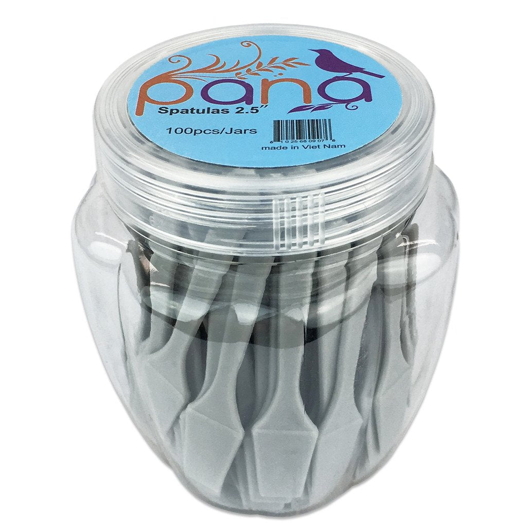 Pana 100Pcs Brand Cosmetic Make Up Disposable Plastic 2.5'' Spatulas Skin Care Facial Cream Mask Spatula (100 Pieces In A Contai