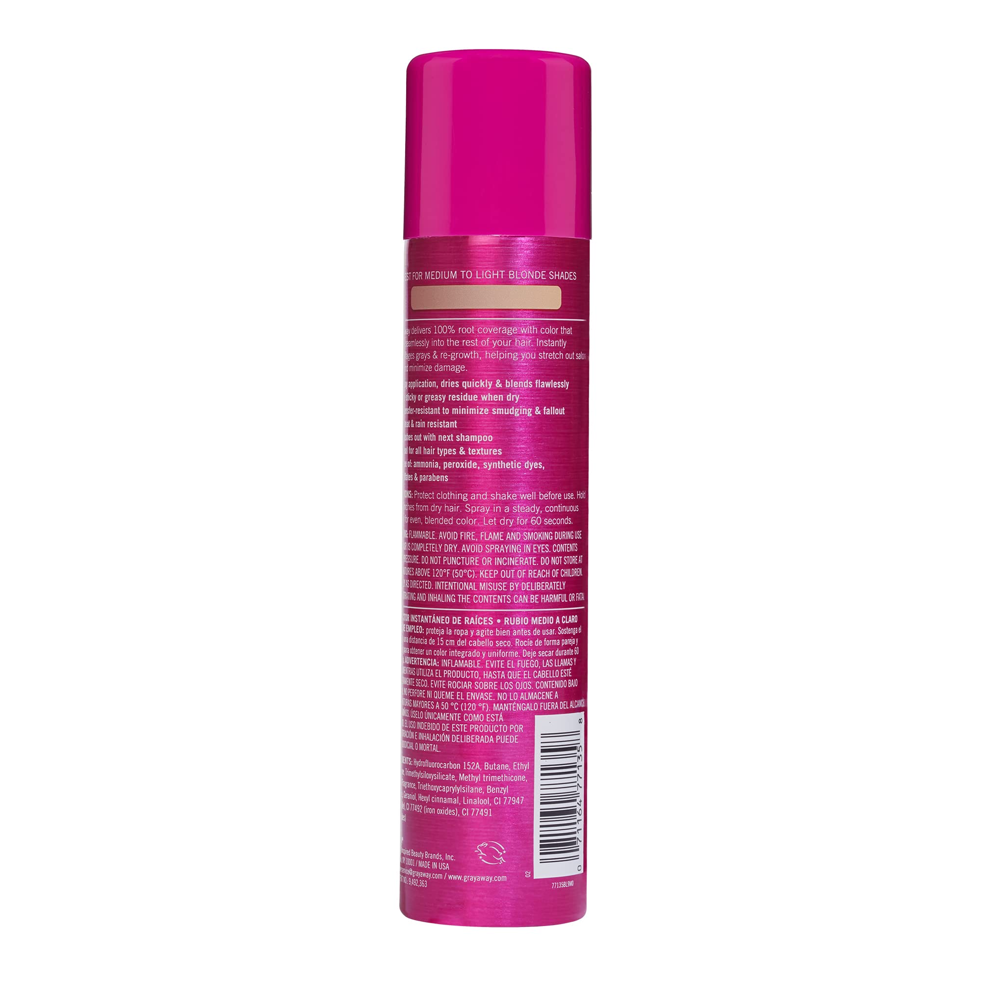 EVERPRO Gray Away Instant Root Cover Up Spray 2.5oz - Medium/Light Blonde