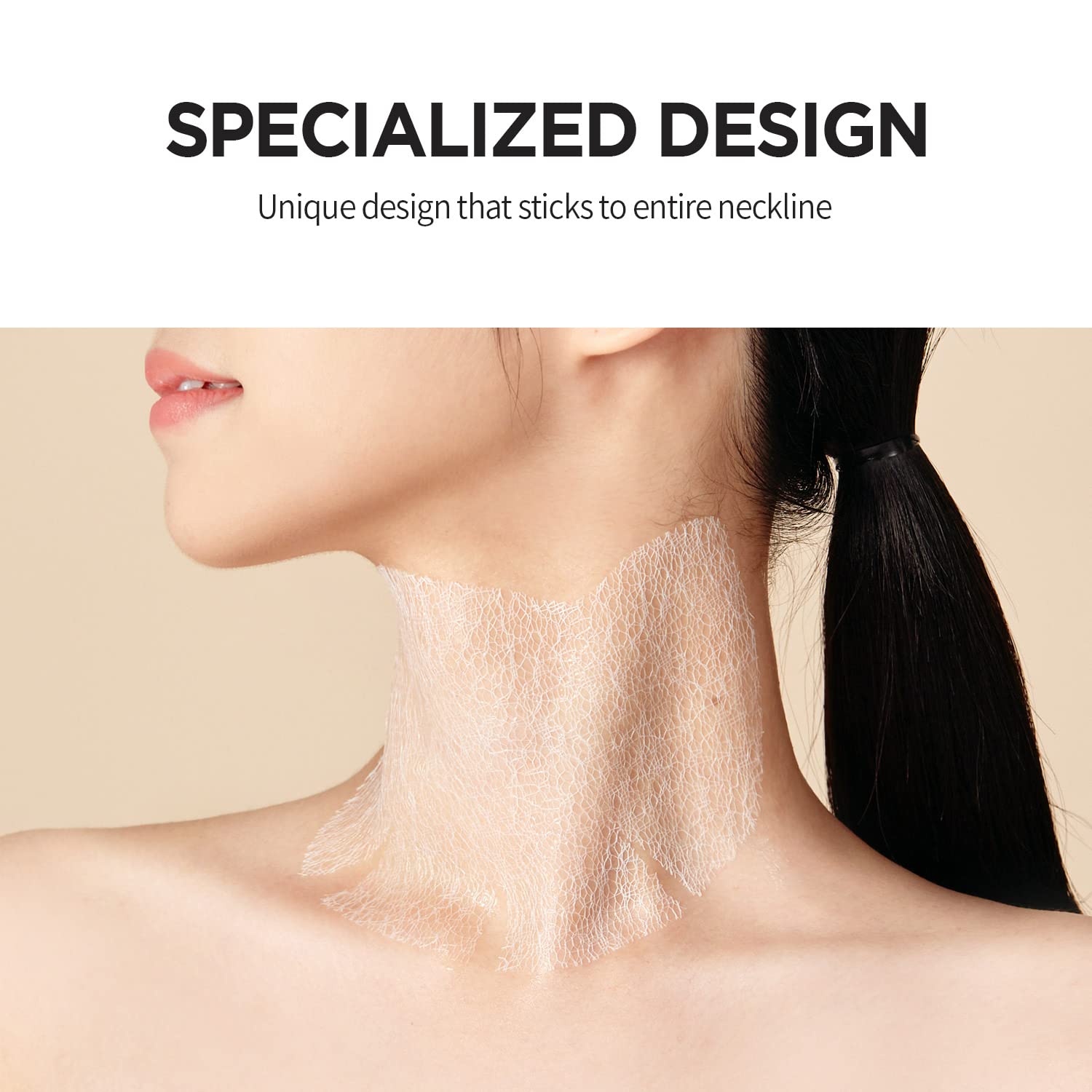 Meditherapy Wrinkle Fit Korean Mesh Sheet Masks For Neck (7Ea), Collagen Mesh Sheet Mask For Neck Care, Hyaluronic Acid Neck Mas