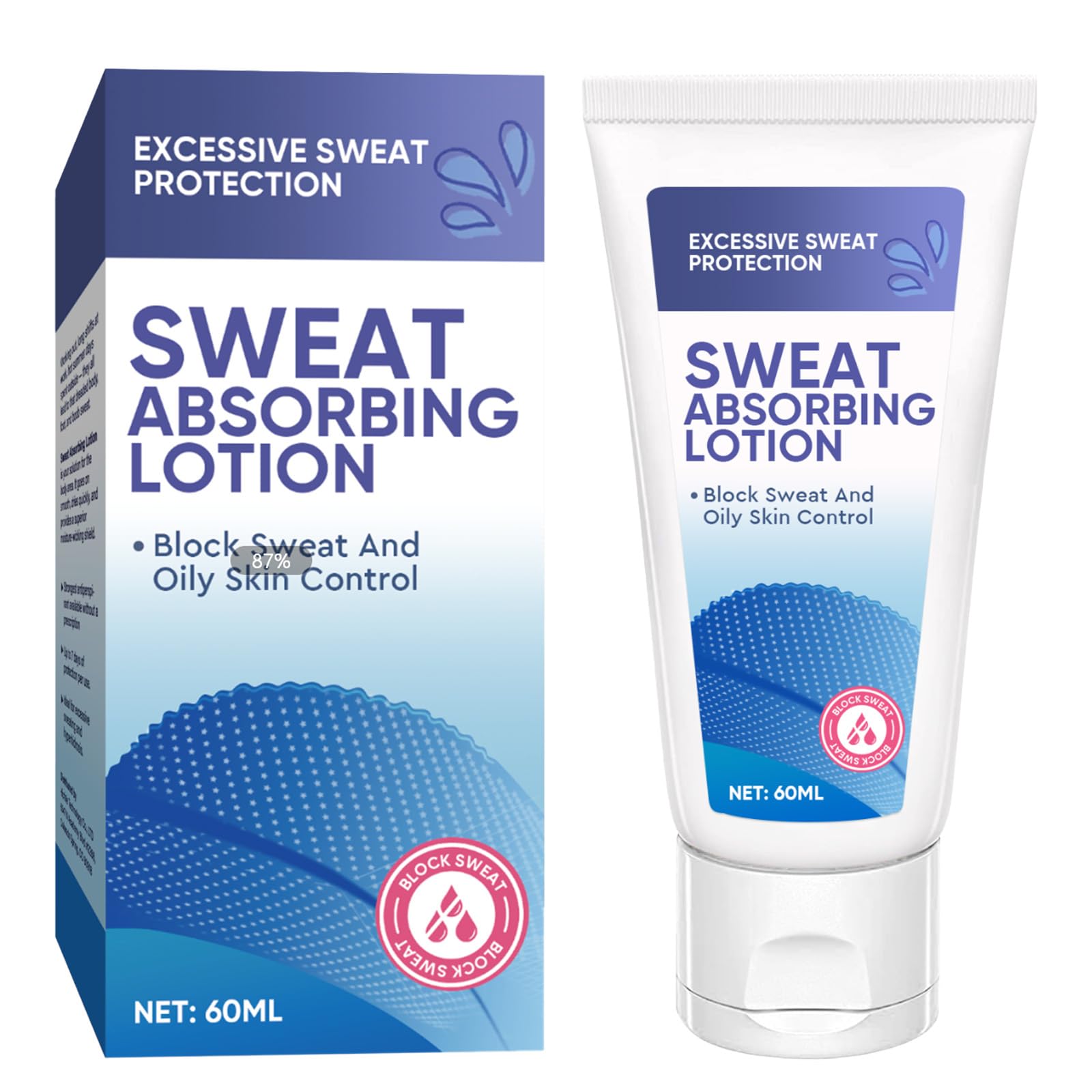 Face Antiperspirant Sweat Absorbing Lotion, Long Lasting Sweatblock Cream for Forehead, Scalp, Cheeks & Armpit, Oil Control Mat