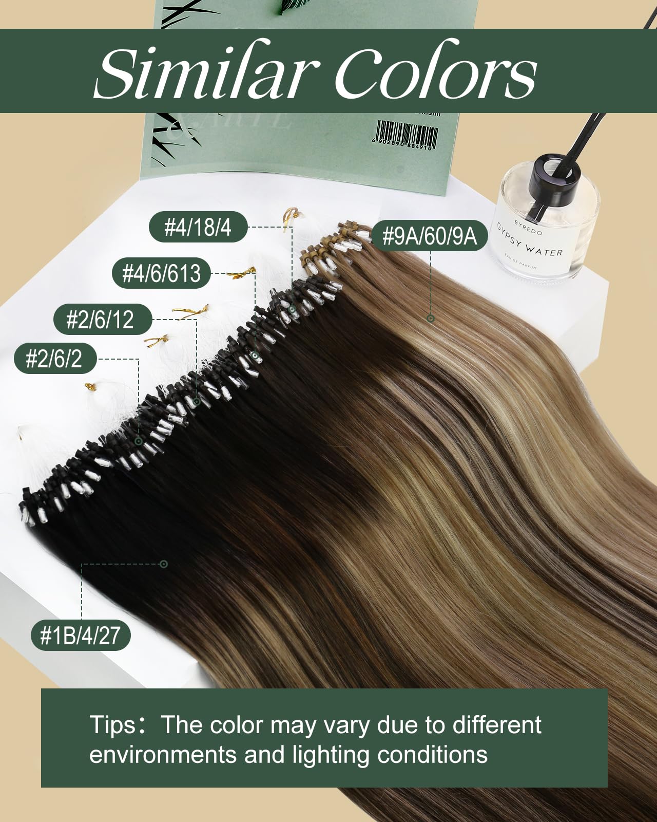 Ugeat Balayage Micro Hair Extensions Real Human Hair Dark Brown Mix Medium Brown Micro Link Hair Extensions Human Hair For Women