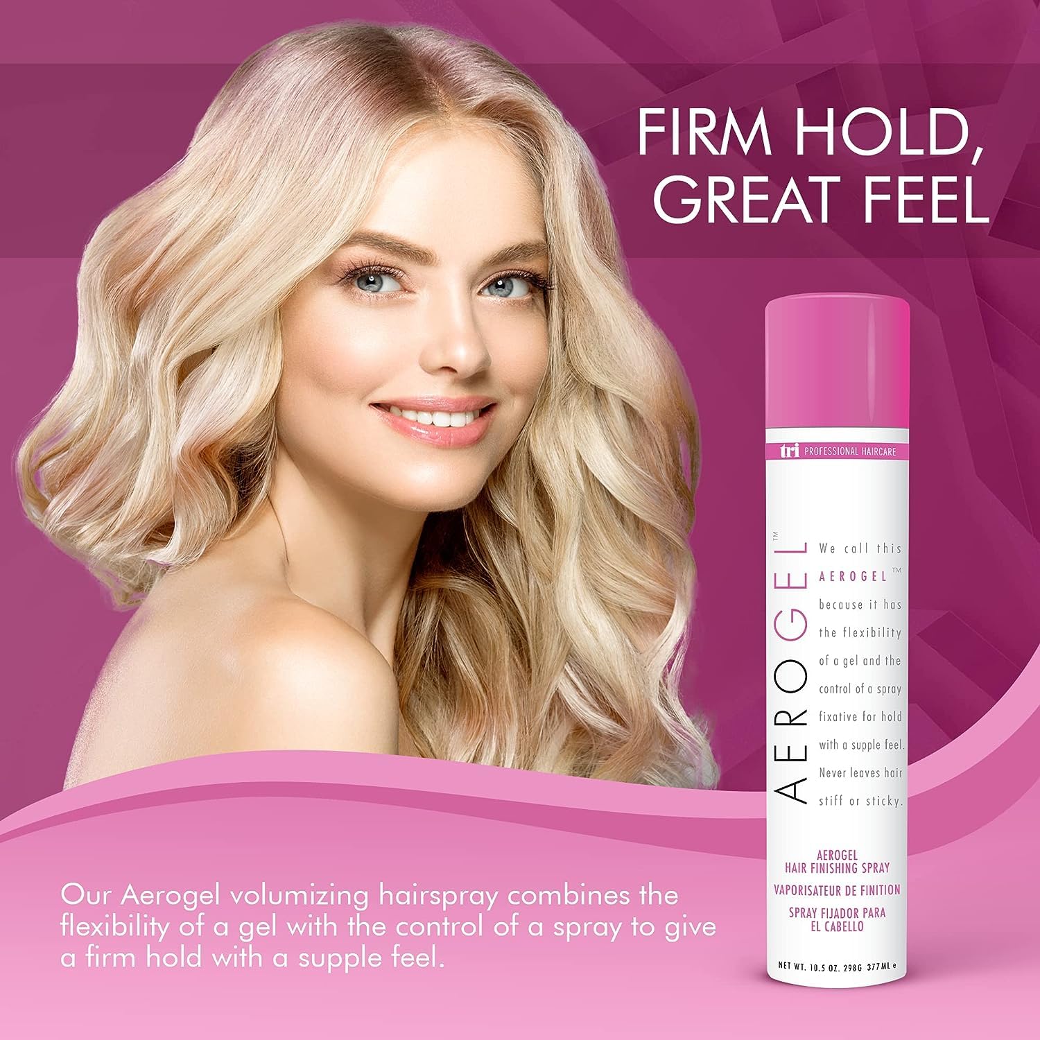 Tri Design Aerogel Finishing Spray - Flexible & Controllable Hairspray For Women And Men, For Hair Styling With A Firm And Extra