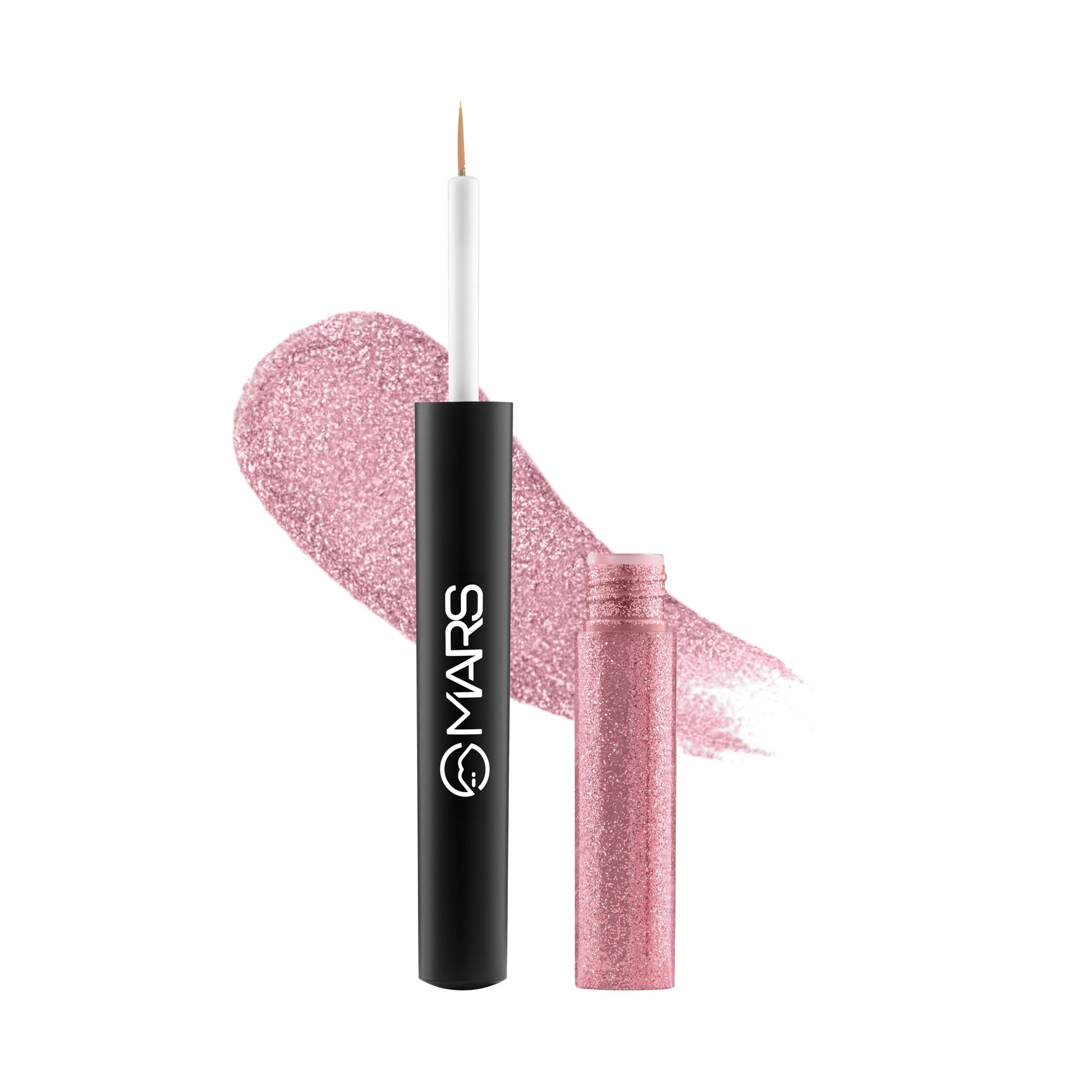 Mars Twinkle Wink Glitter Eyeliner (1.6 Ml) (02-Rose Radiance) | Long-Lasting Sparkle Liquid Liner | Smudge-Proof, Quick-Dry Eye