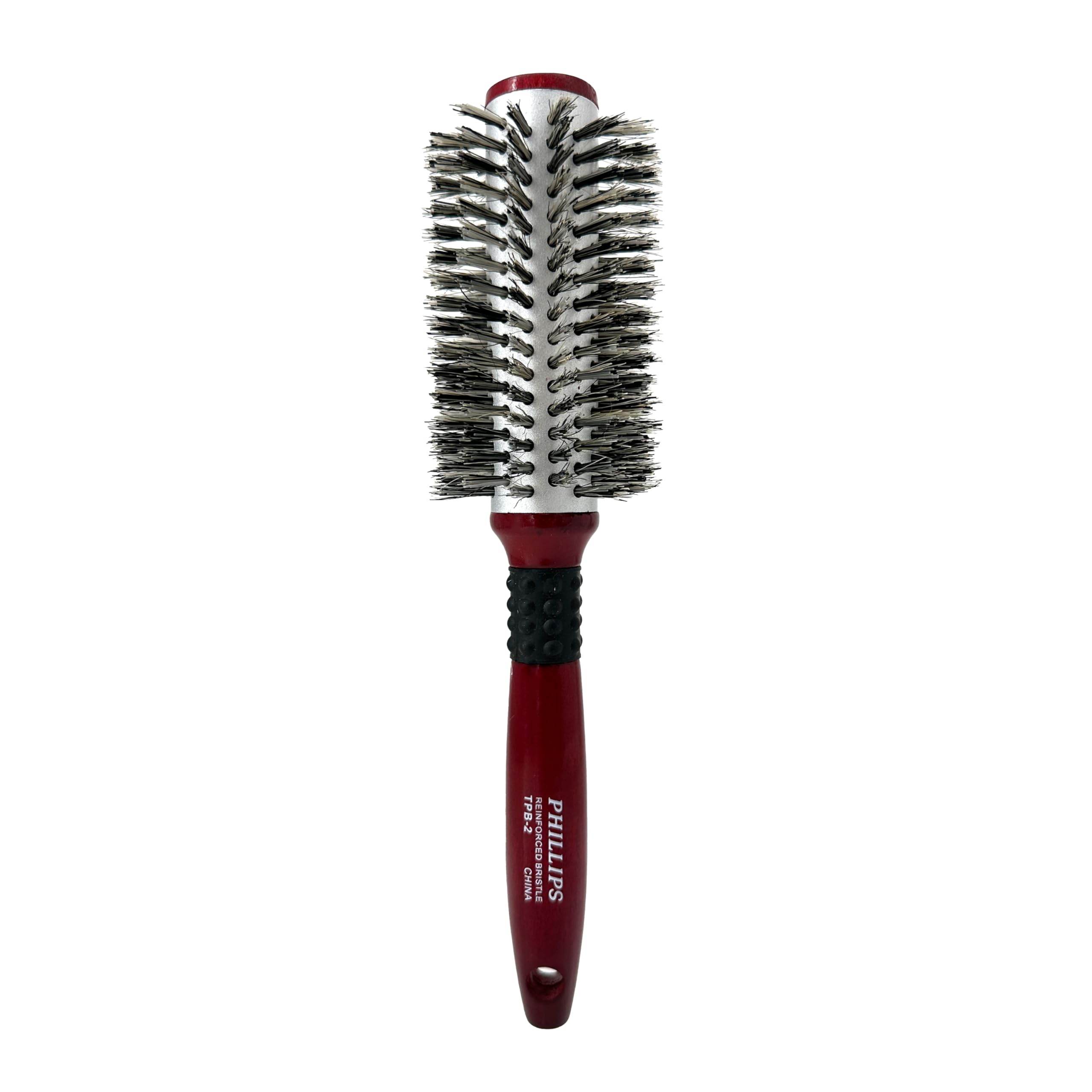 Phillips Brush Thermal Ceramic 2.5 Inch Round Hair Brush, 100% Pure Boar Bristles & Ergonomic Beech Wood Handle - Ceramic Barrel