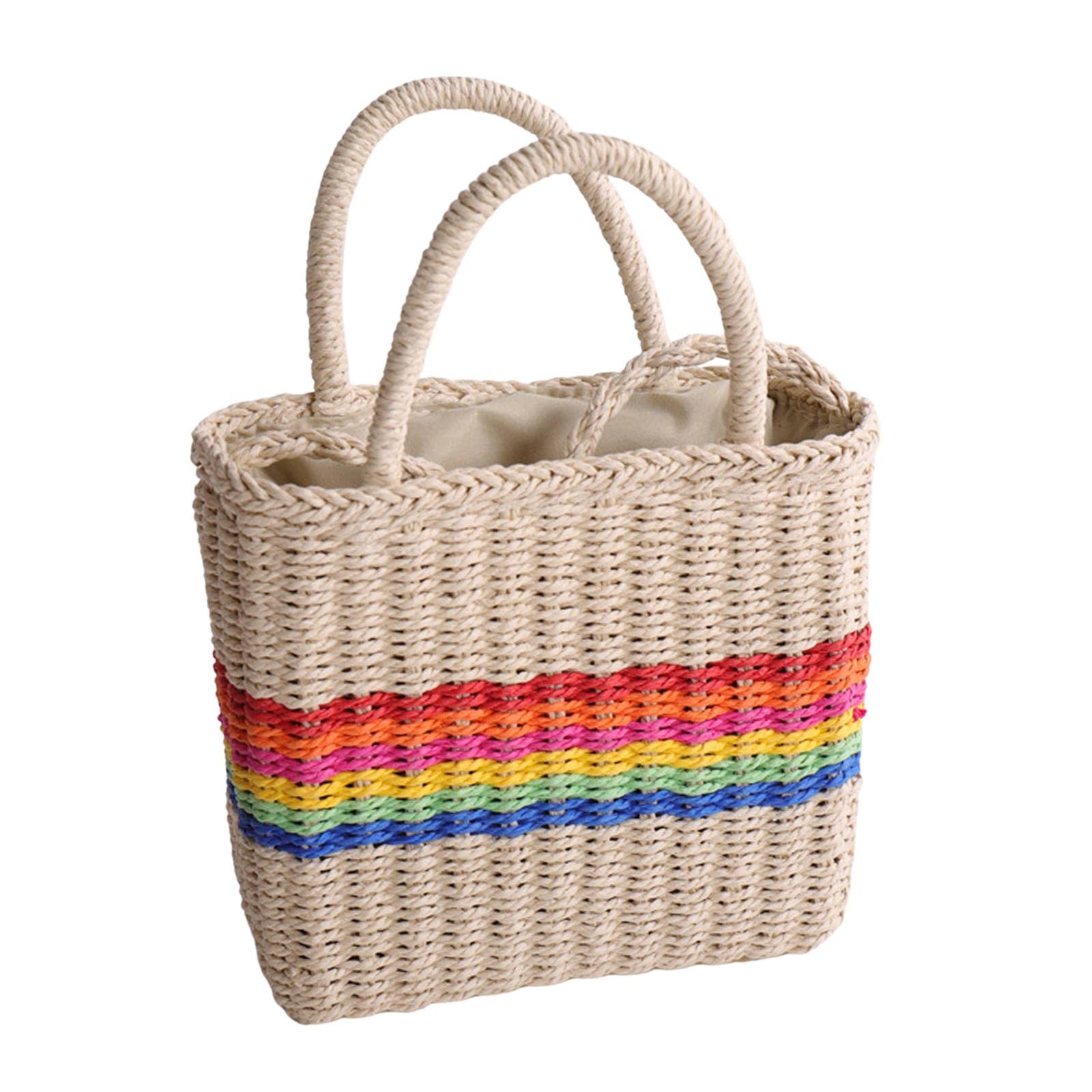 Enakshi Women Straw Handbag Tote Shoulder Bags Chic Casual For Holiday Vacation Beige |Clothing, Shoes & Accessories | Womens Ha