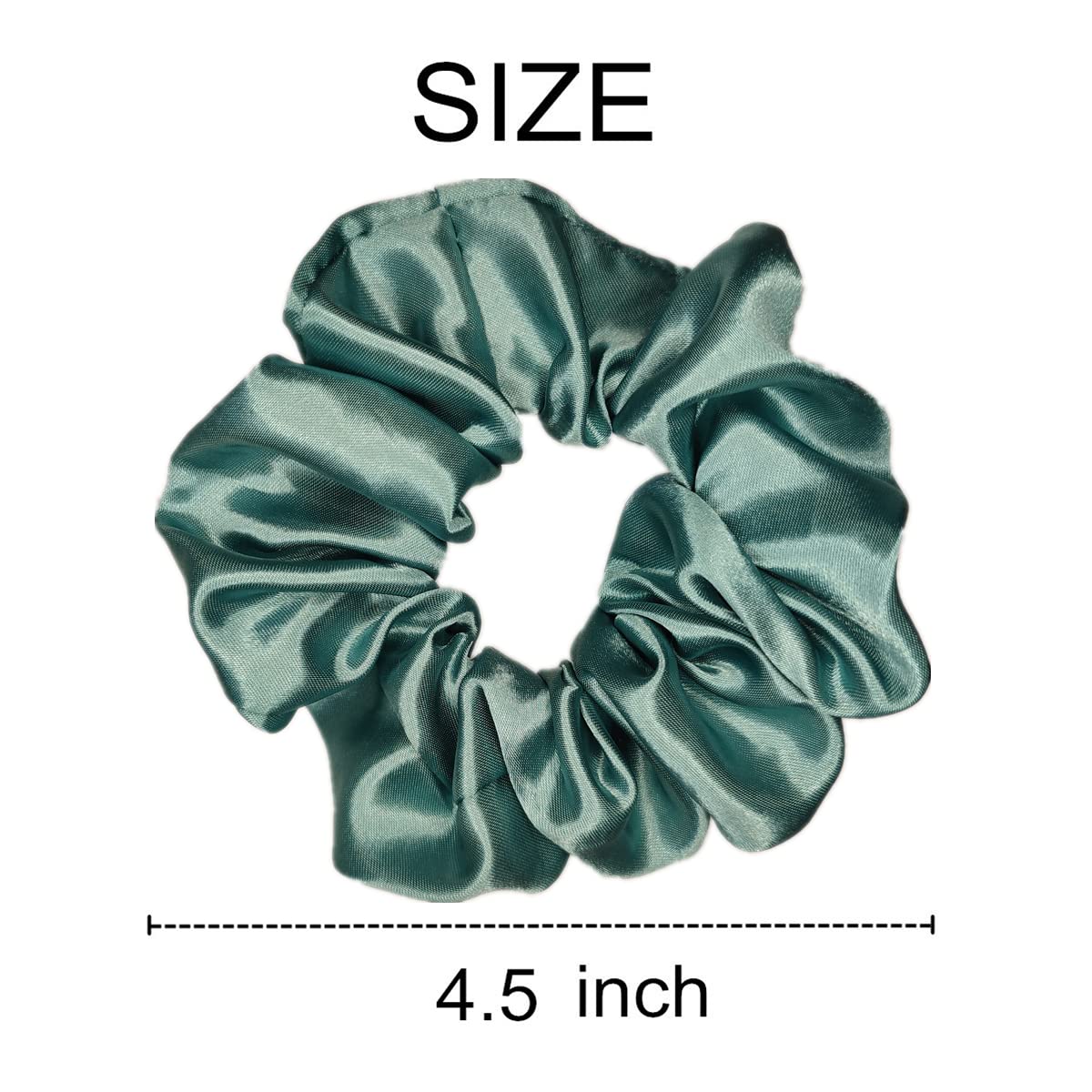 12 Pcs Satin Silk Scrunchies, Soft Hair Ties, Fashion Bands, Bows, Elastic Bracelets, Ponytail Holders For Women And Girls (4.5