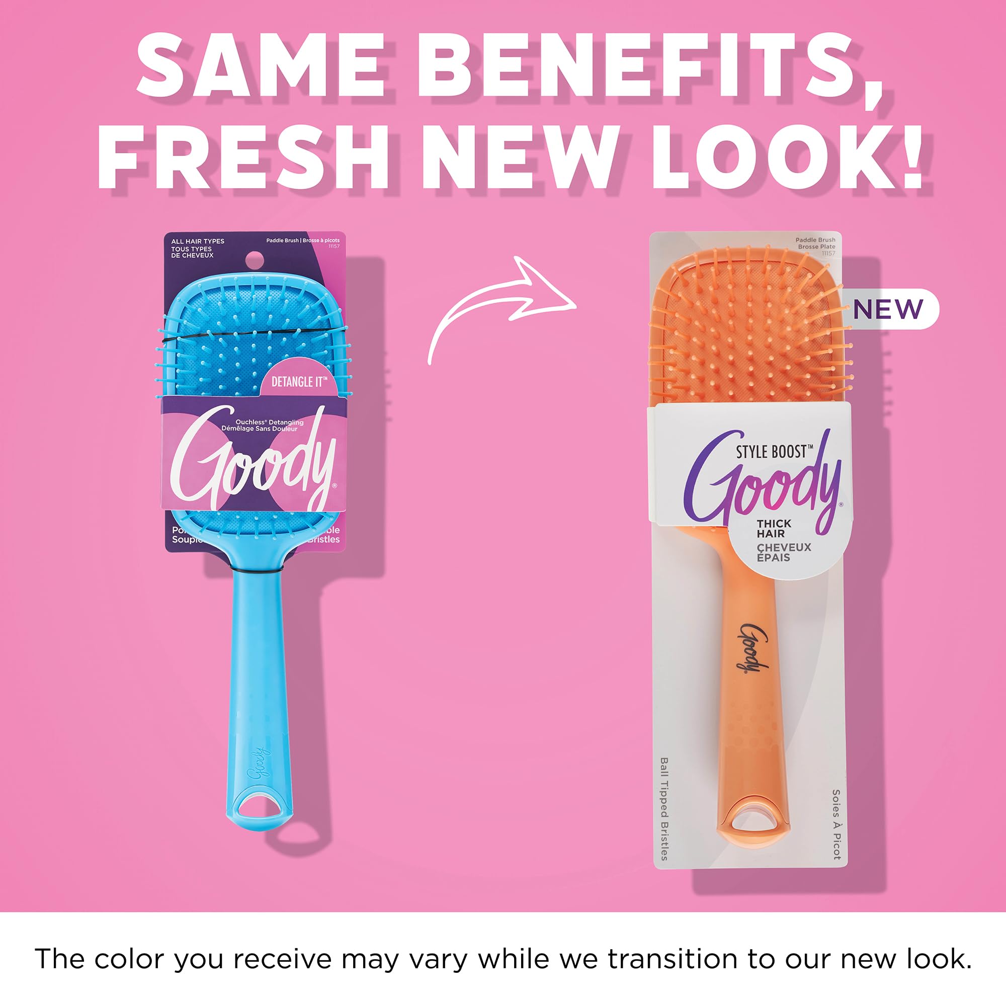 Goody Style Boost Paddle Brush, Assorted Colors, 1Ct