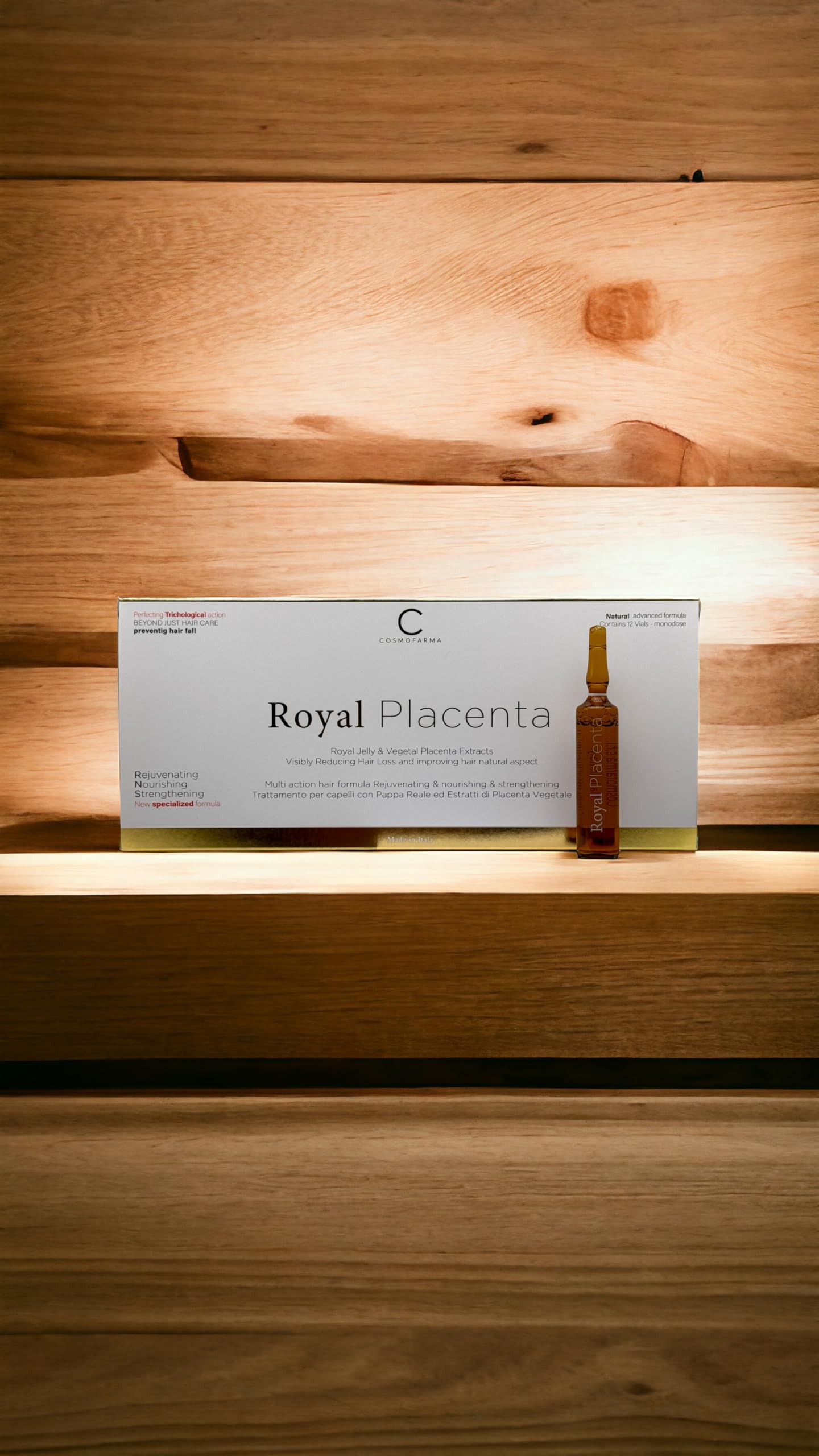 Cosmofarma Royal Placenta Hair Lotion, 10 ML, 12 Count (Pack of 1)