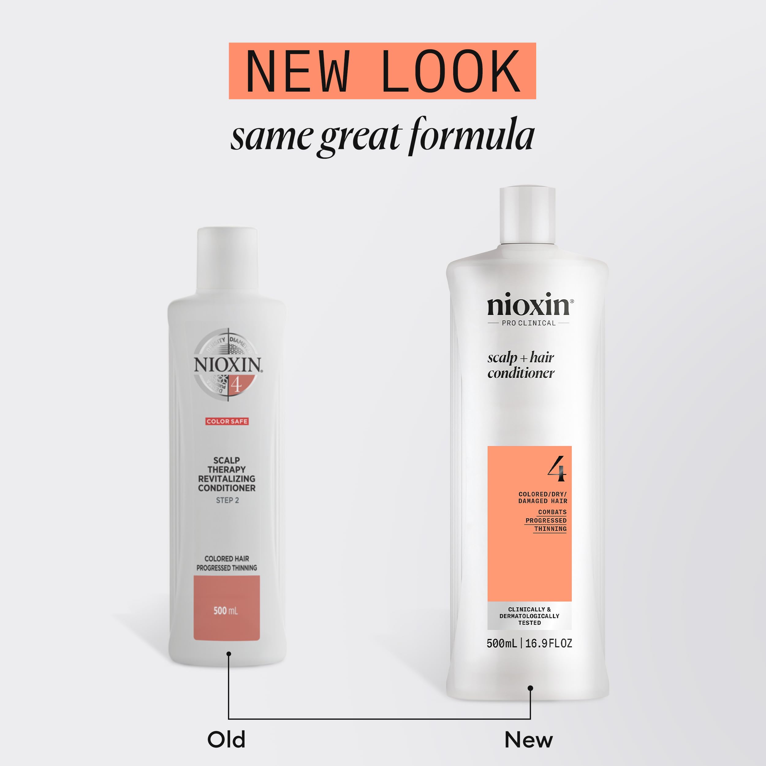 Nioxin System 4 Scalp + Hair Conditioner - Hair Thickening Conditioner for Damaged Hair with Progressed Thinning, 16.9 fl oz (Pa