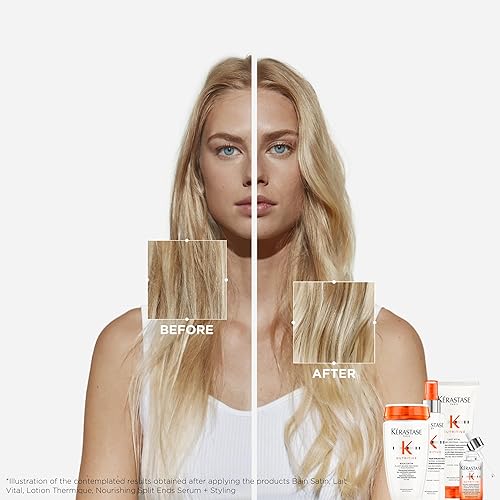 Kerastase Nutritive Lait Vital Hydrating conditioner  Illuminates Shiny Hair and Easily Detangles  With Plant-Based Proteins & N