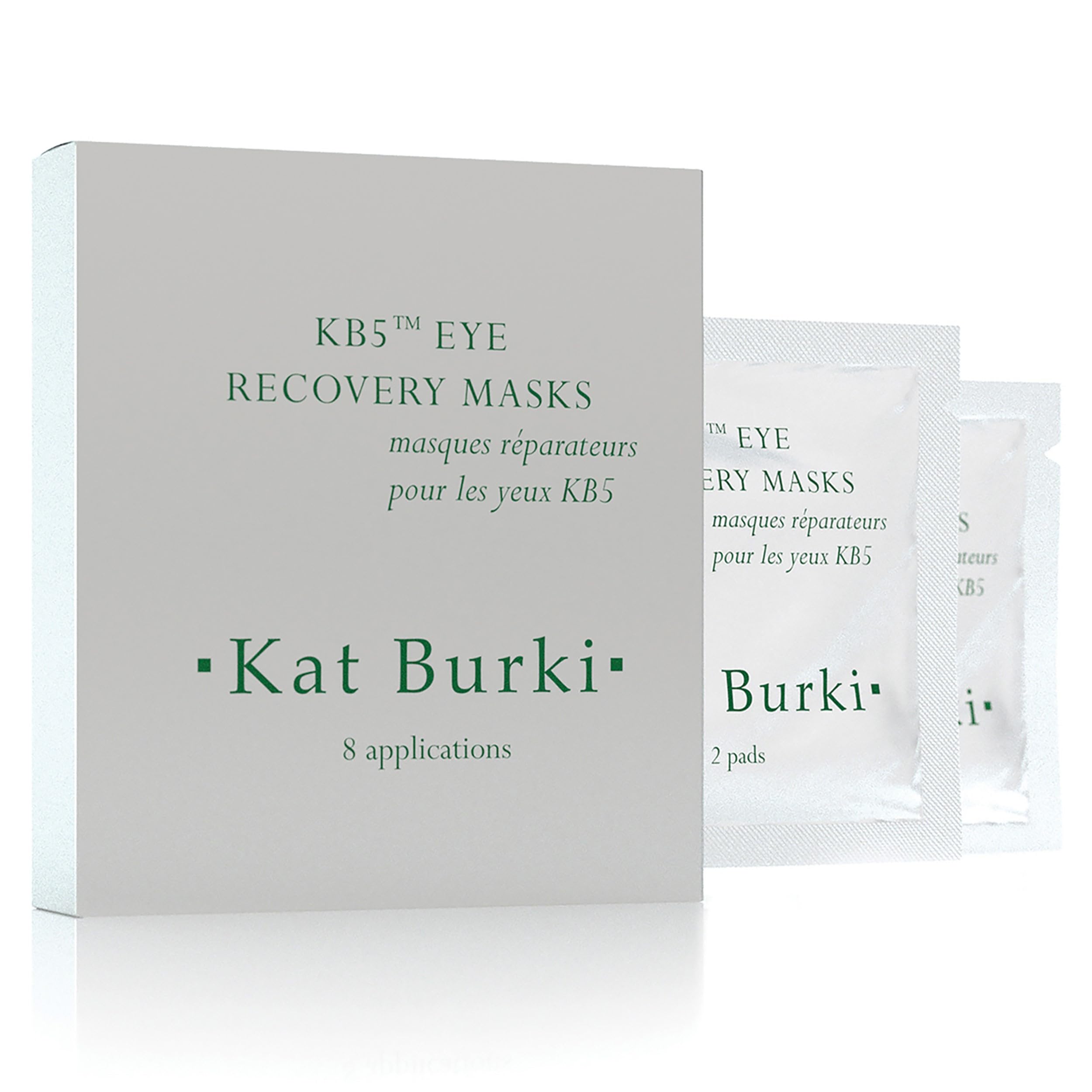 Kat Burki KB5 Eye Recovery Masks. Quick Lifting and Illuminating Eye Masks Powered by Niacinamide & Plant Stem Cells, 8 Applicat