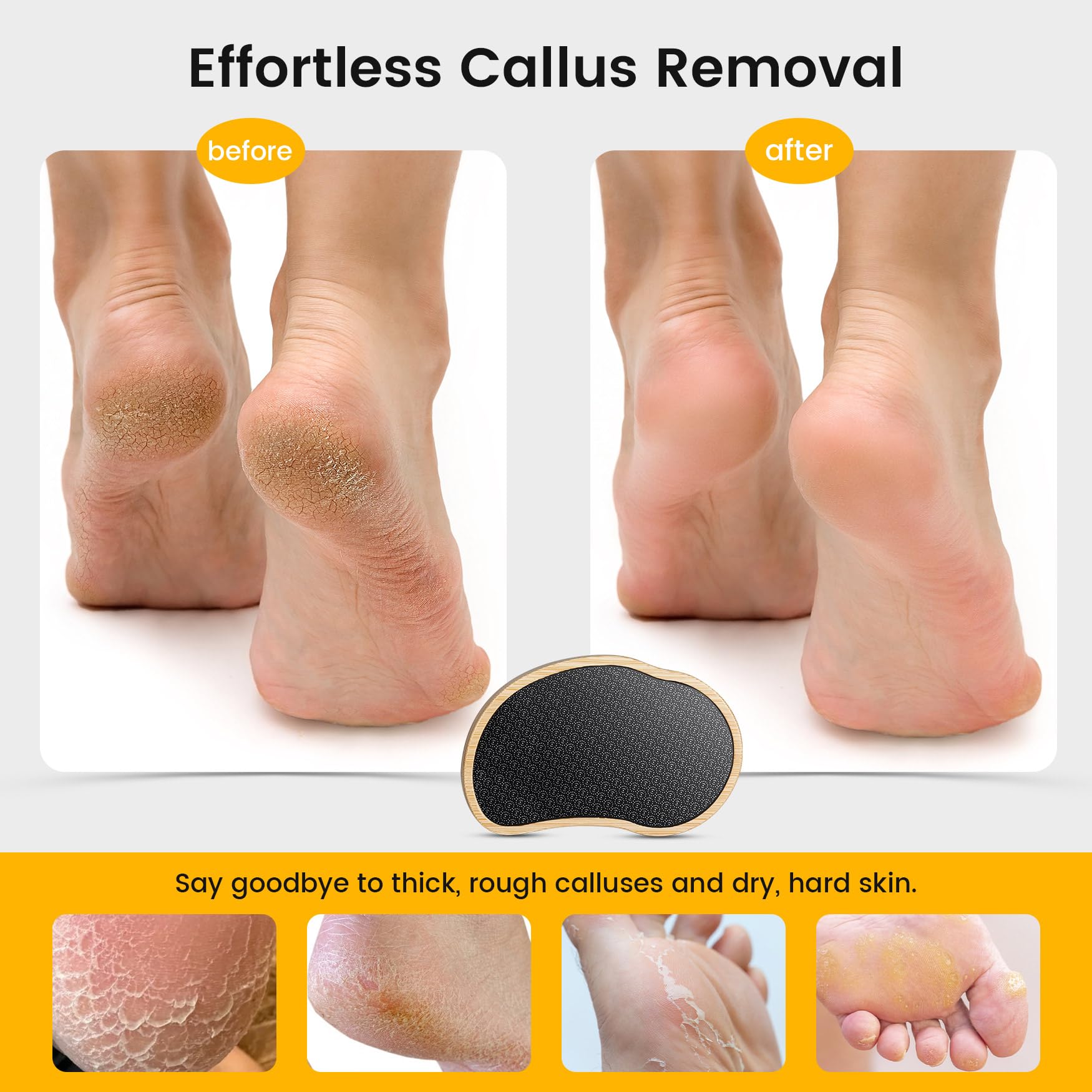 Bezox Glass Foot Scrubber Shower(1 Pcs) - Nano-Glass Pedi Egg Pumice Stone For Feet Dead Skin, Plastic-Free Pedicure Foot File C