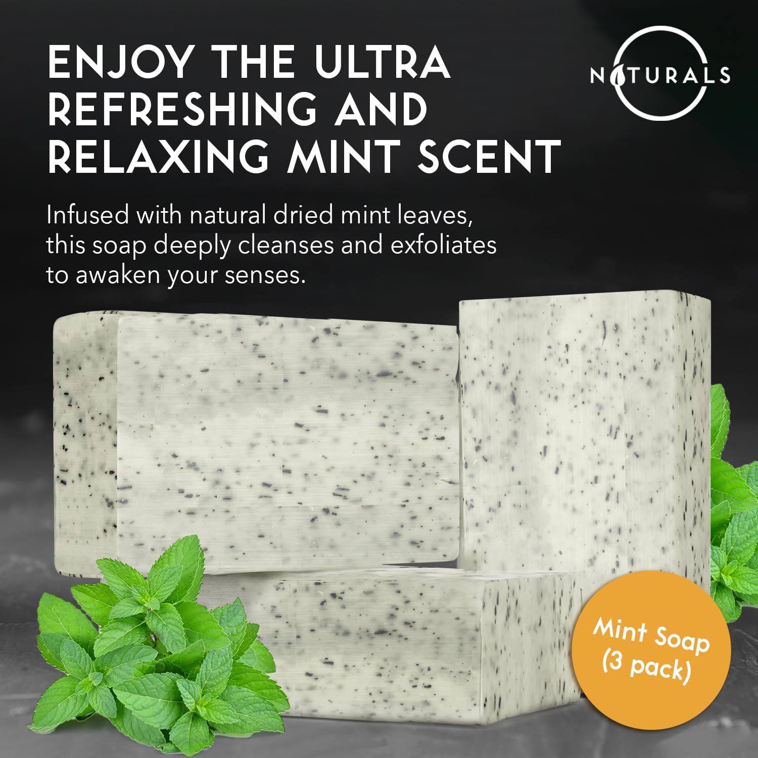 O Naturals 7.76 Oz (3Pc) Exfoliating Soap Bar Cedarwood - Heavy Grit Mens Soap - All Natural Exfoliation Bar Soap For Men - Apri