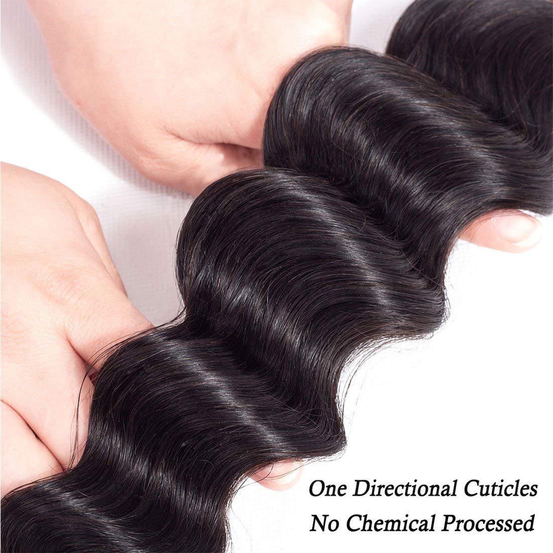 12A Grade Brazilian Virgin Hair Loose Wave 3 Bundles 20'' 22'' 24'' 300G Virgin Brazilian Remy Loose Deep Wave Human Hair Weave
