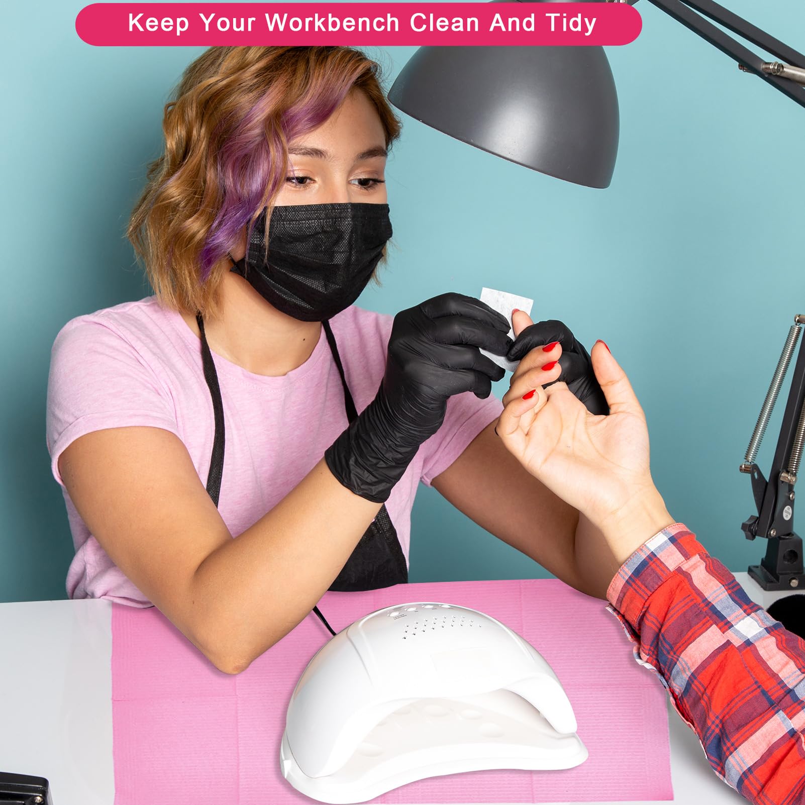 20 Pcs Disposable Nail Art Table Mat,13''X18'' Nail Art Table Towels Mat,3 Ply Nail Napkins For Acrylic, Nail Art Mat Paper Shee