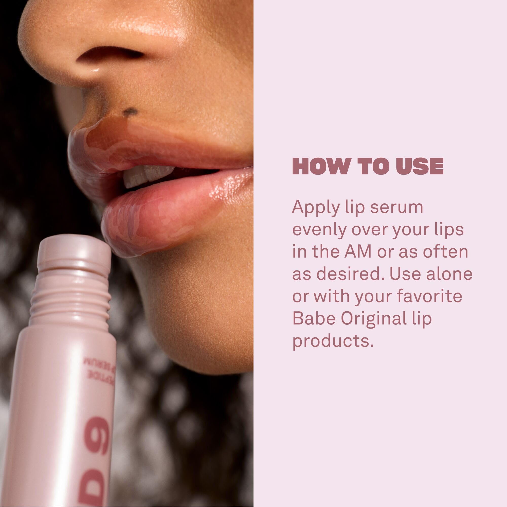 Babe Original Cloud 9 Peptide Lip Serum | Daily Lip Treatment With Cloudberry Oil, Mushroom Extracts, Hyaluronic Acid For Drynes