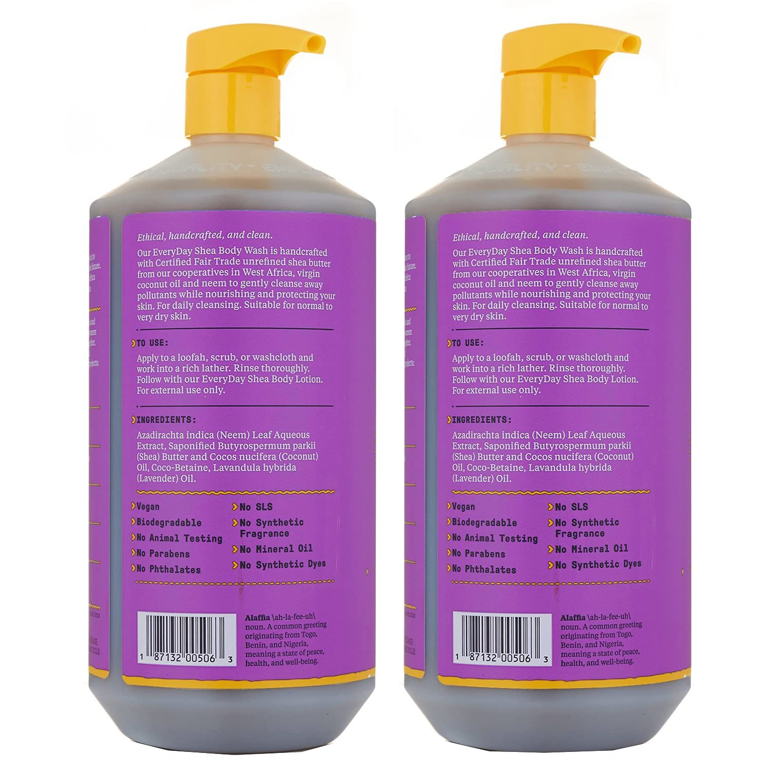 Alaffia Everyday Shea Body Wash, Naturally Helps Moisturize and Cleanse Without Stripping Natural Oils with Fair Trade Shea Butt