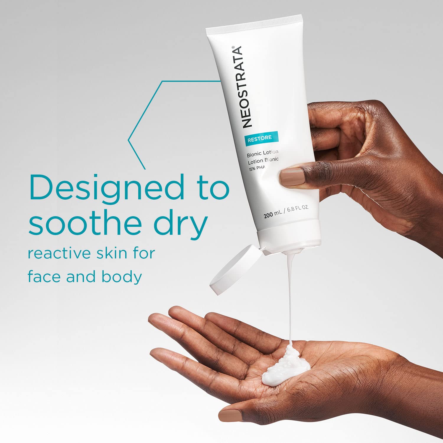 NEOSTRATA Bionic Lotion Skin-Fortifying Moisturizer with Antioxidants For Face & Body, For Sensitive Skin Fragrance-Free, 6.8 fl