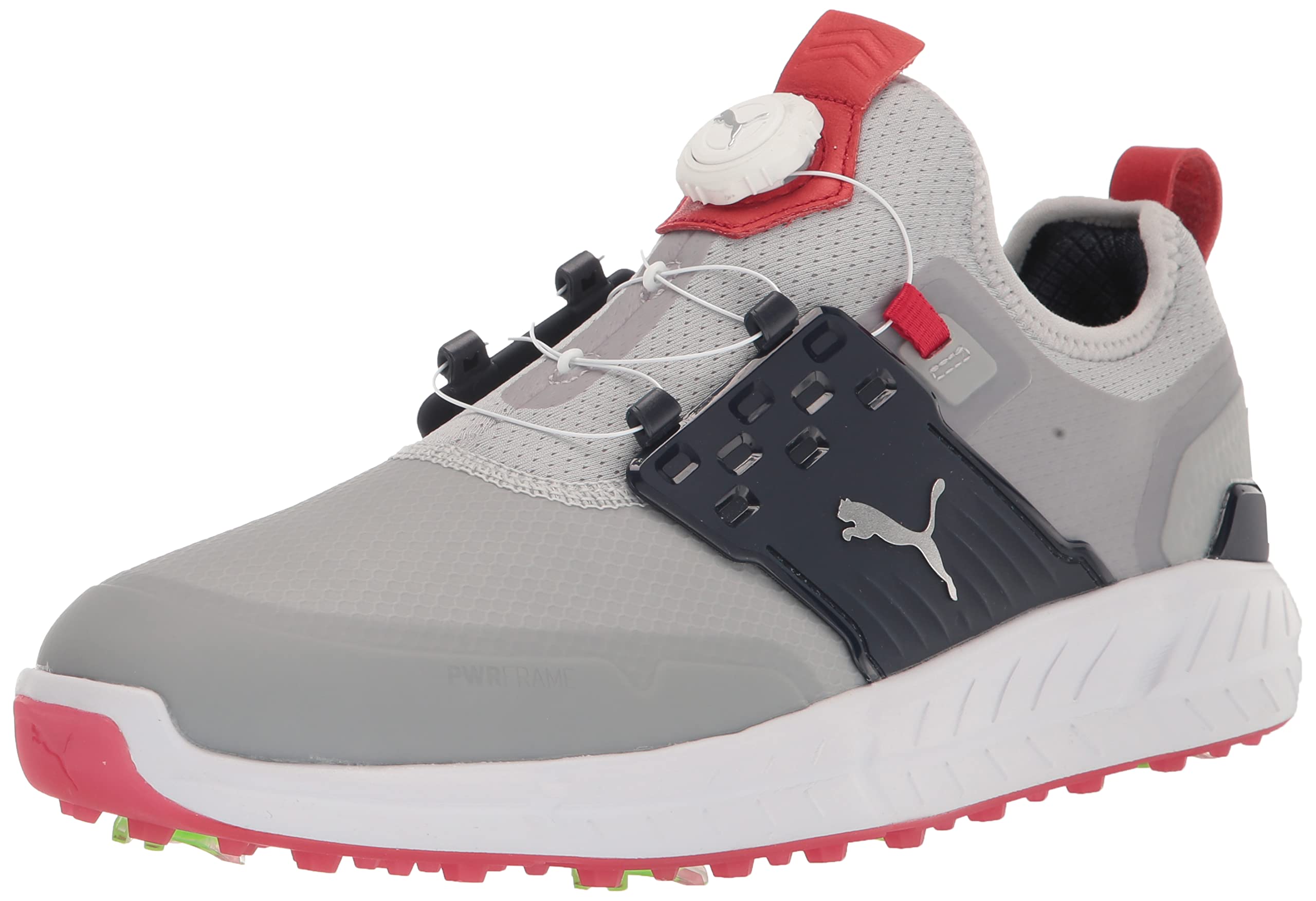 PUMA Mens Ignite Articulate Disc Golf Shoe, High Rise Silver-Navy Blazer, 8.5