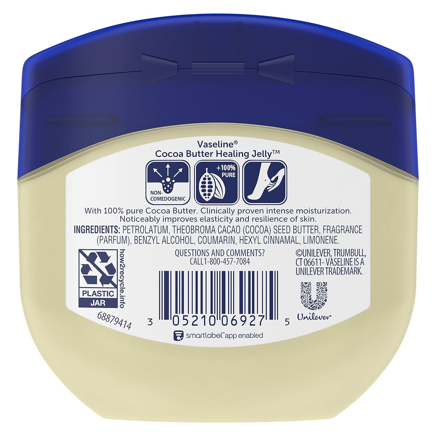 Vaseline Petroleum Jelly, Cocoa Butter, 7.5 Ounce (Pack Of 2)