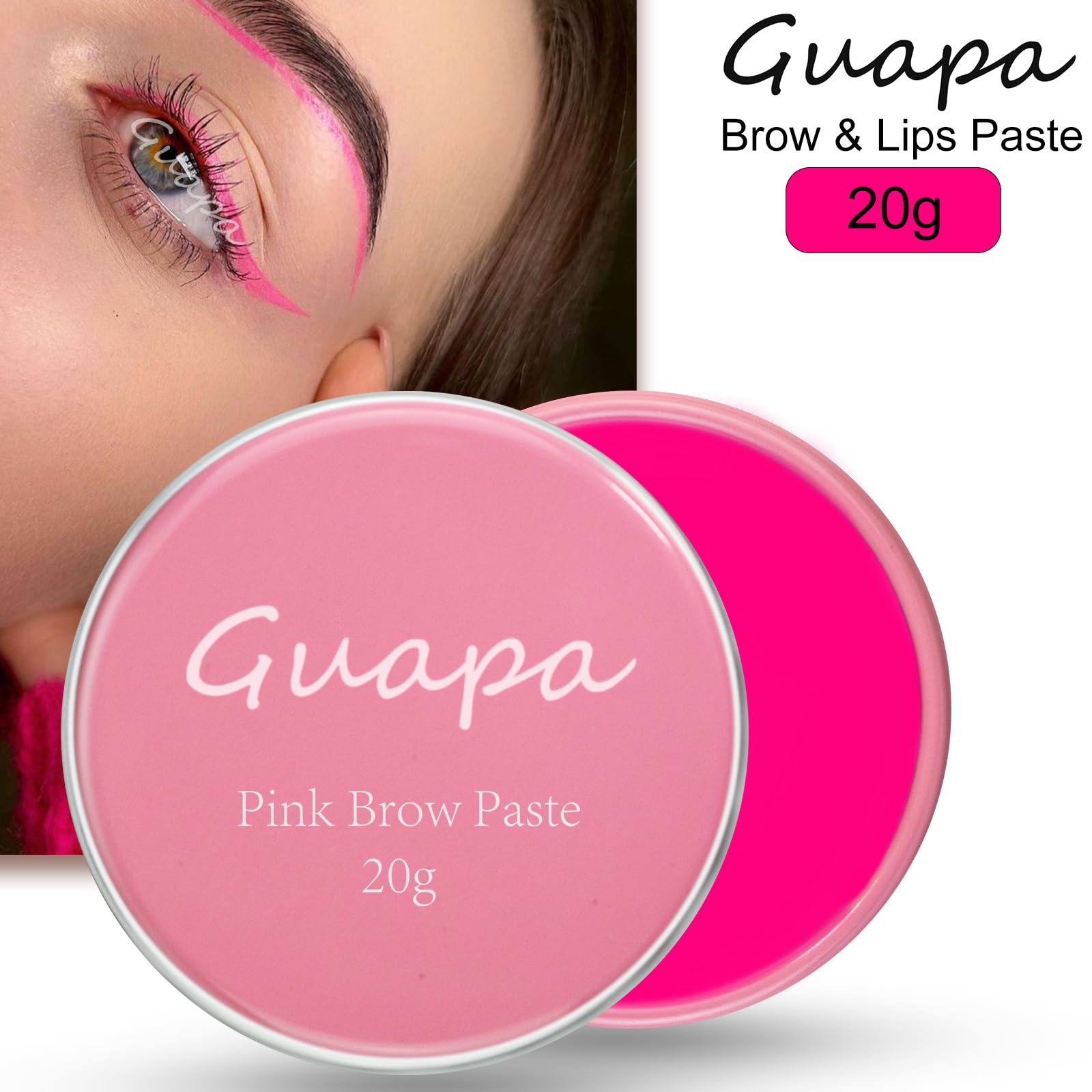 20 g / 0.7 oz Pink Brow Contour Paste Eyebrow Mapping Paste Eyebrow Lip Tinting Tool for Micropigmentation (Pink Paste)