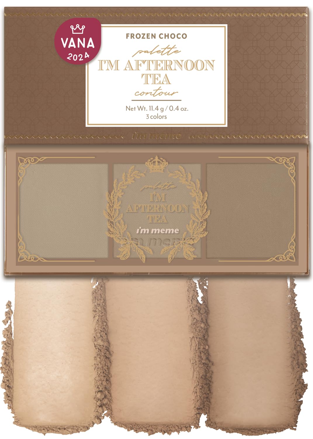I'M Meme Palette - Afternoon Tea Contour | Frozen Choco, Bronzer Palette For Face & Cheeks, Matte Powder Bronzer, Natural Makeup