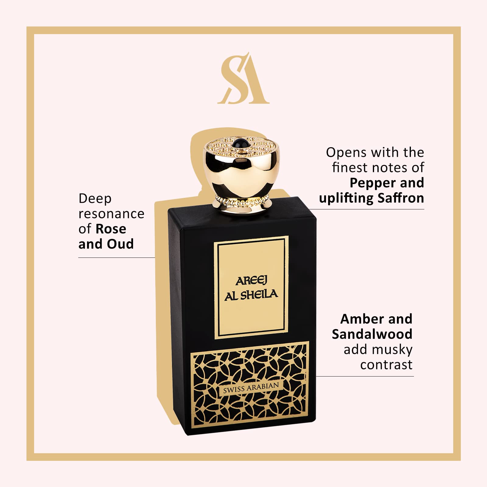 Swiss Arabian Areej Al Sheila - Luxury Products From Dubai - Long Lasting And Addictive Personal Edp Spray Fragrance - Seductive