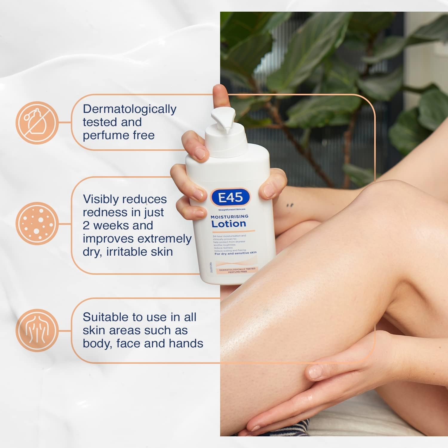 E45 Dermatological Moisturising Lotion, 16.91 Fl Oz (Pack Of 2)