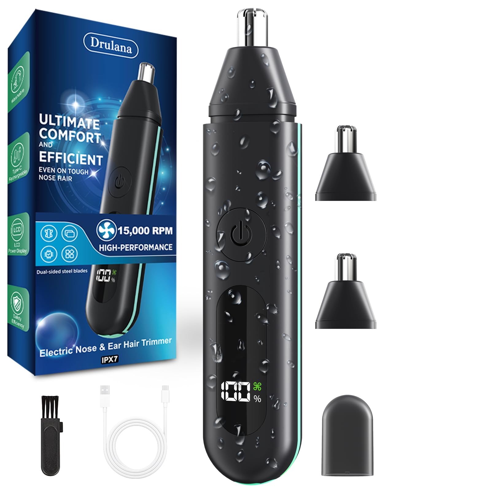 Nose Hair Trimmer For Men - 2024 Professional Painless Ear & Facial Hair Trimmer For Men Women, Ipx7 Waterproof Usb Rechargeable