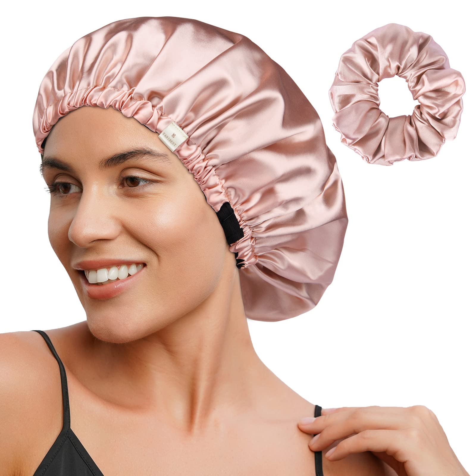 Yanibest Satin Bonnet Silk Bonnet Hair Bonnet For Sleeping Hair Bonnets For Women Curly Natural Hair