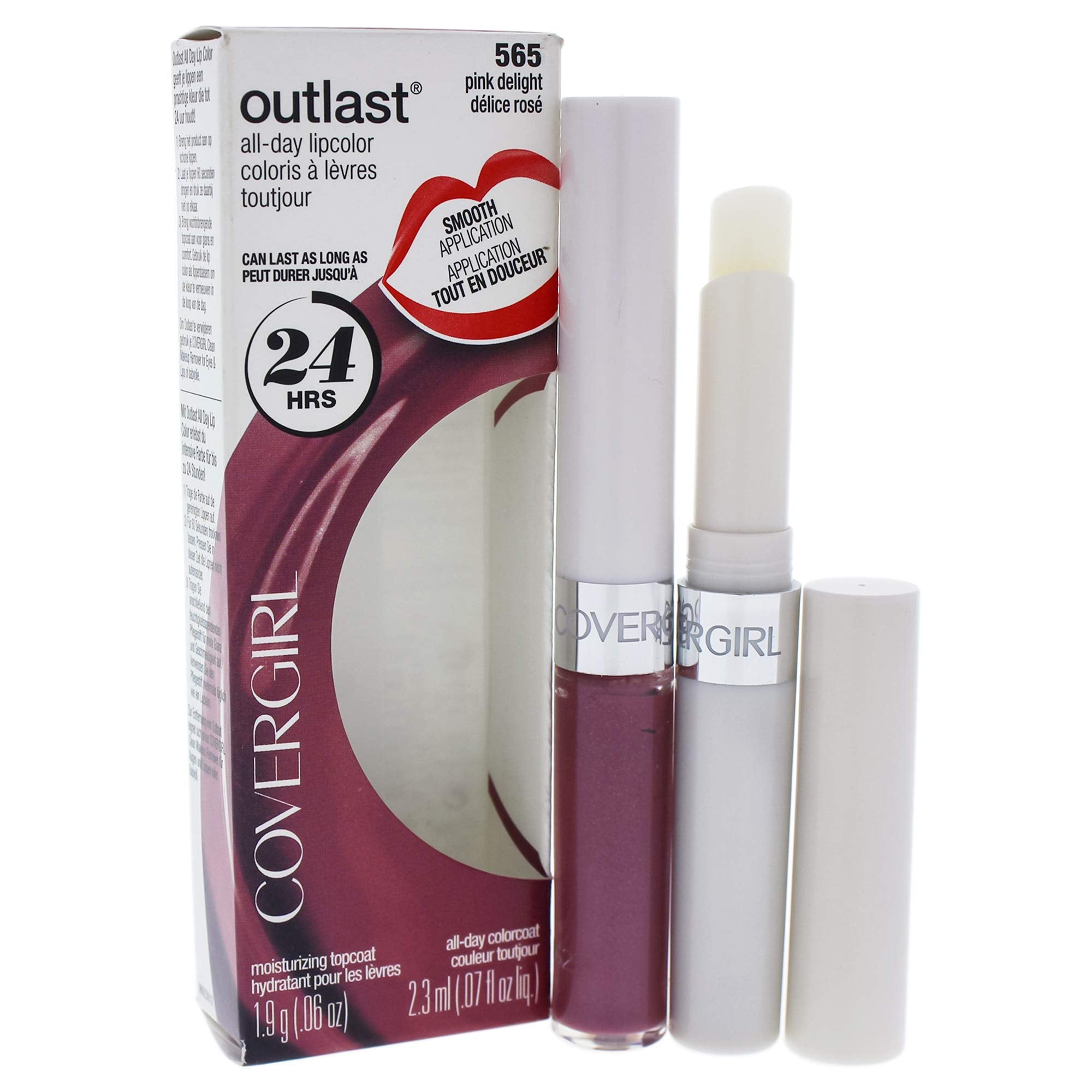 COVERGIRL Outlast AllDay Moisturizing Lip Color Pink Delight 565, .13 oz (packaging may vary)