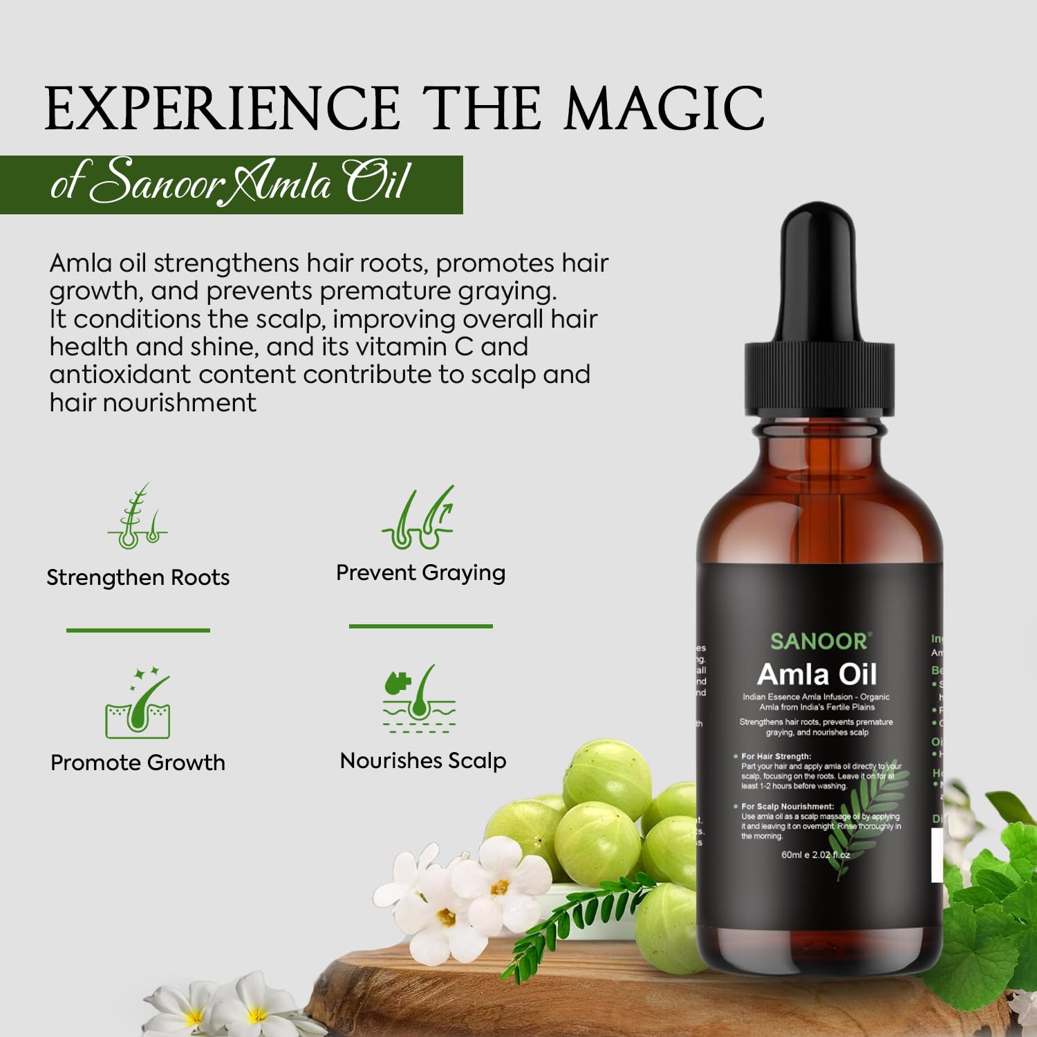 Indian Essence Amla Infusion | 100% Pure (2.02oz)| Infused with Nutrients Pure Hair Butter | Cold-pressed | 60ml