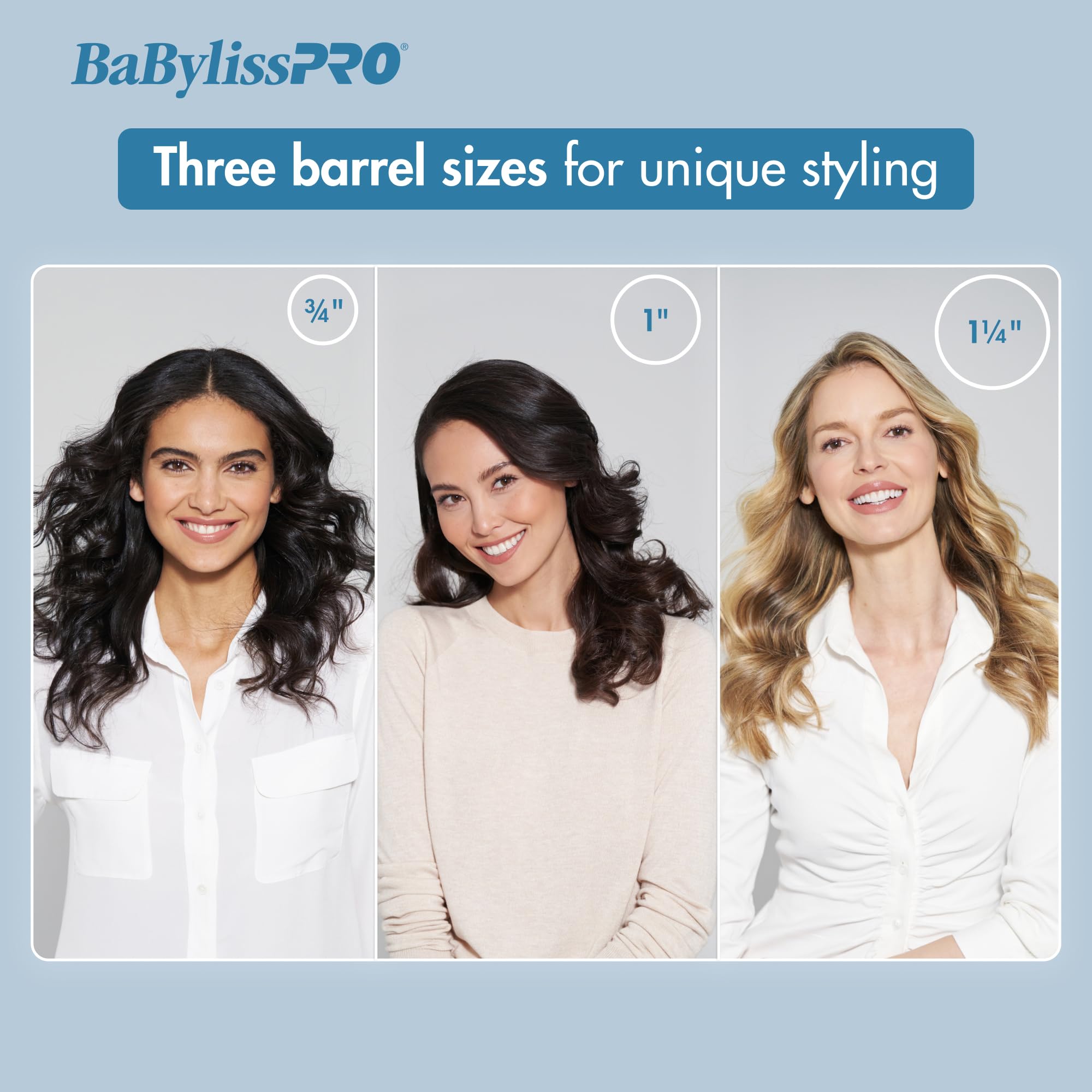 BaBylissPRO Nano Titanium 1 1/4 inch Curling Iron for Loose Curls & Beach Waves, Marcel Professional Hair Curler for All Hair Ty