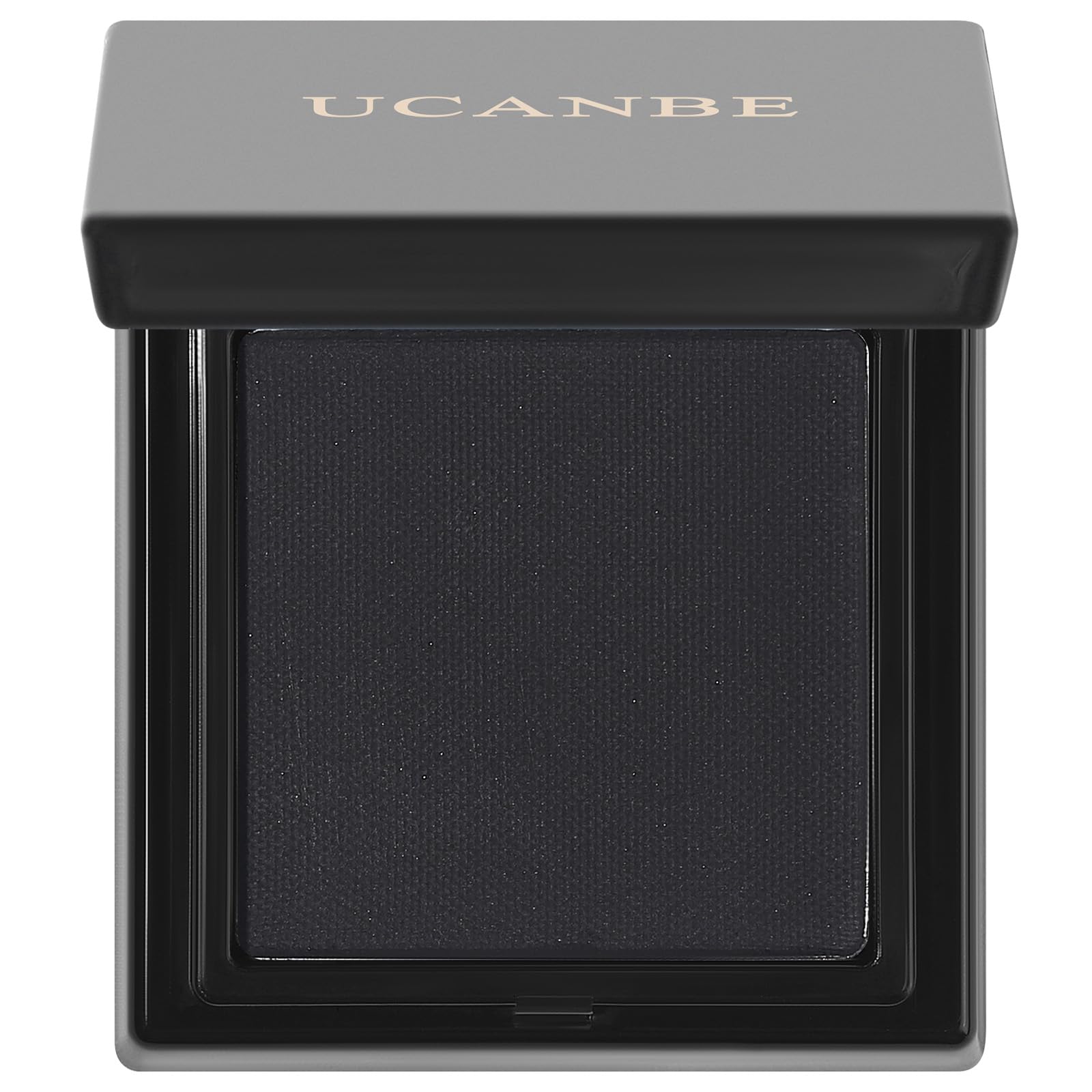 Ucanbe Dark Black Single Eyeshadow Palette, Matte Eye Shadow For Smoky Emo Goth Makeup, Professional Highly Pigmented Long-Lasti