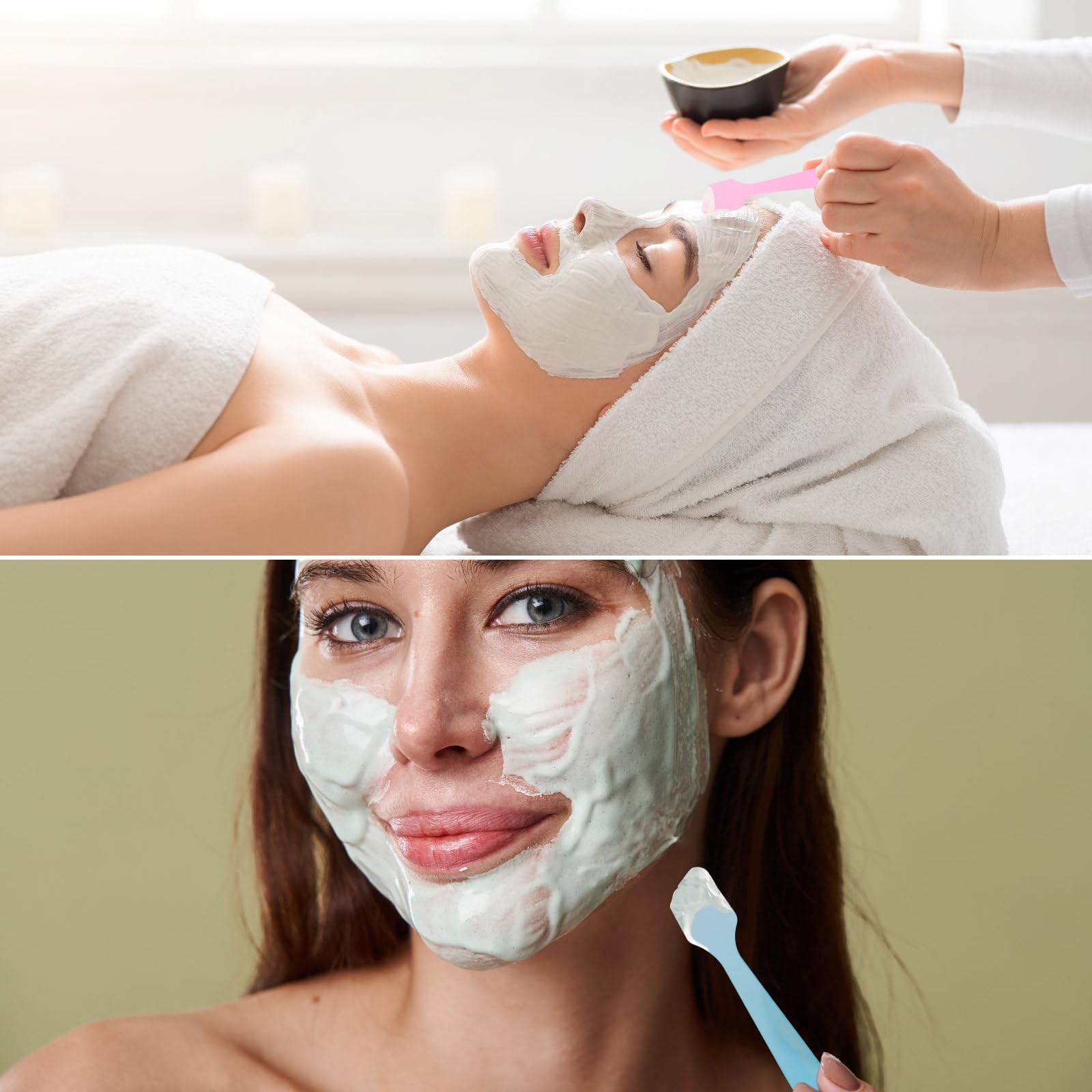 Tbestmax 300 Pcs Mini Cosmetic Spatulas 3.2'' X 0.6'' Disposable Makeup Spatulas Plastic Spatulas Facial Creams Skin Care Spatul