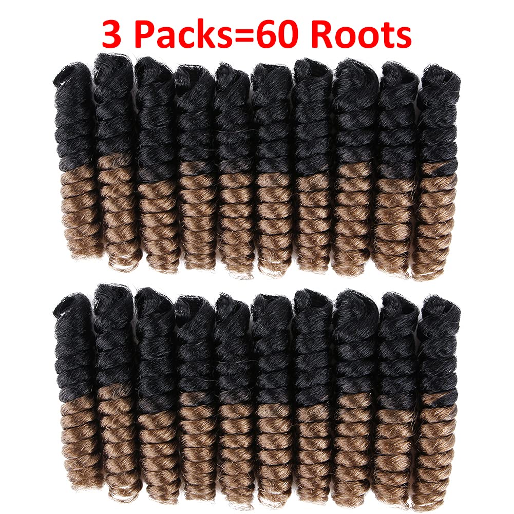 Becus 3Packs 20Inch Saniya Kenzie Curl Short Curly Crochet Braids Hair Extension For Black Women Curl Diameter (12Mm) Tapered Cu