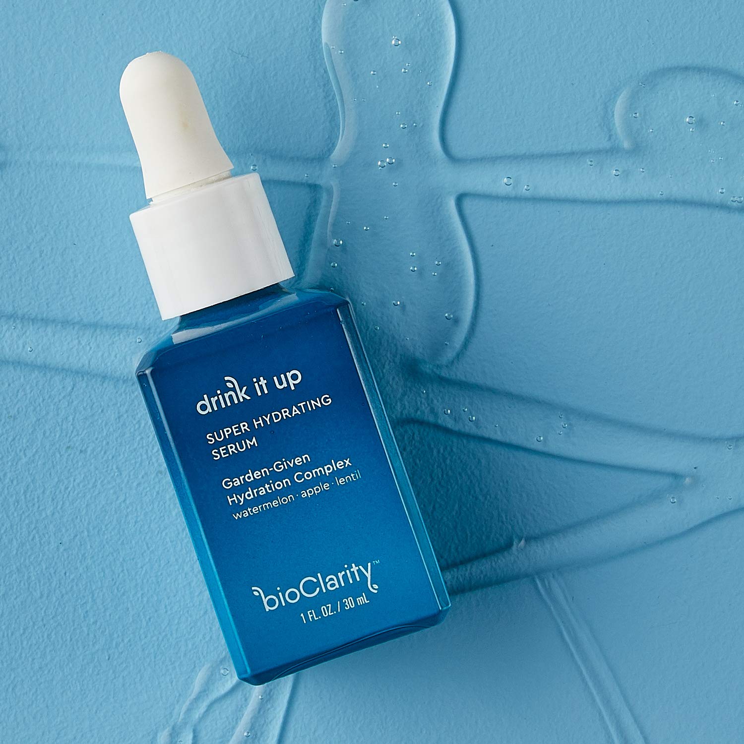 Bioclarity Oil-Free Deep Hydrating Serum | 100% Vegan, Non-Toxic | Drink It Up, Long Lasting Hydration | Contains Vitamin E, Len