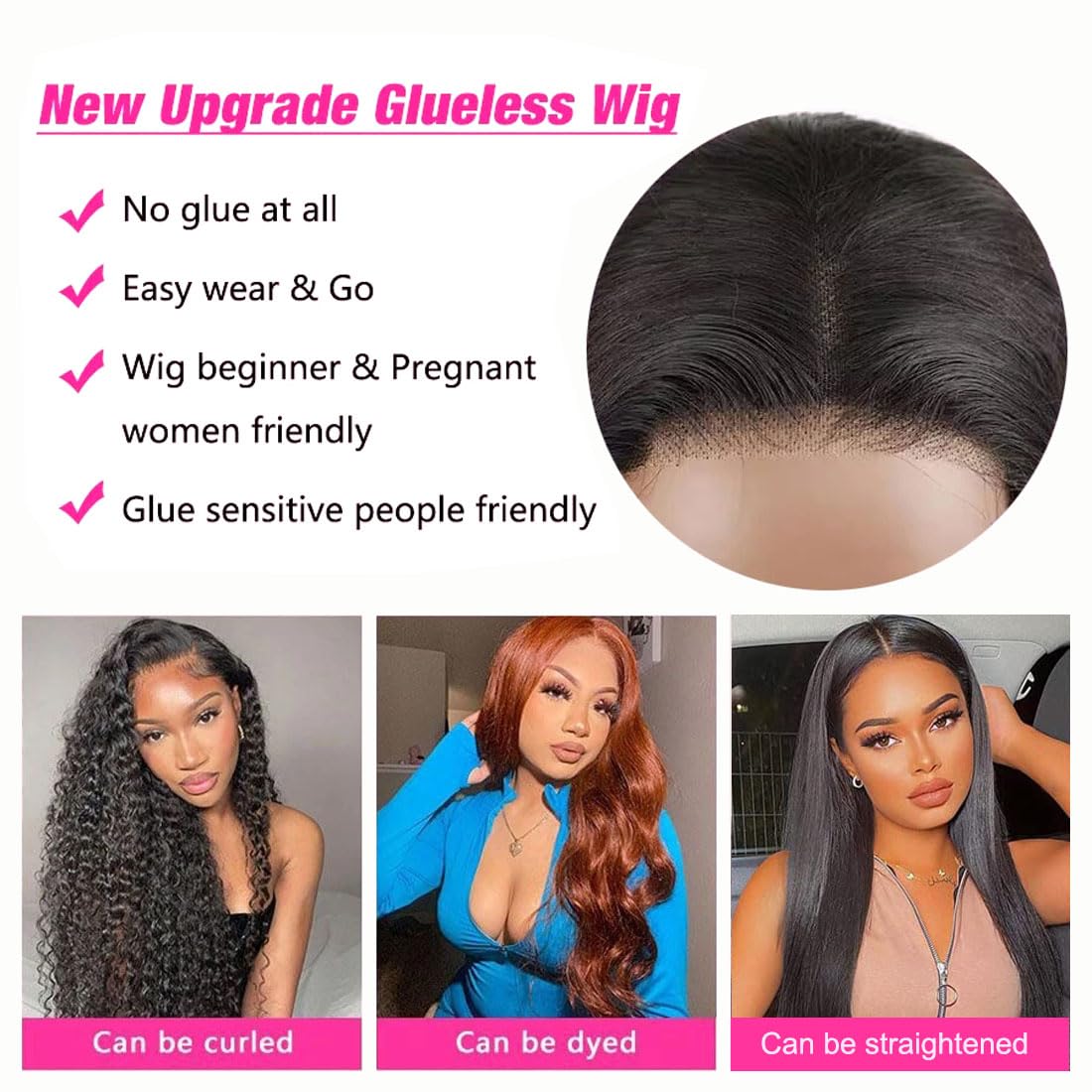 4Girl4Ever 24 Inch Body Wave Lace Front Wigs Human Hair Pre Cut Lace Glueless Wear And Go Wig For Black Woman 4X6 Hd Lace Closur