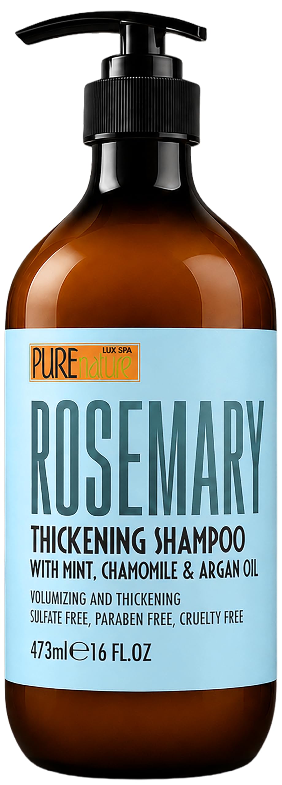 Rosemary Shampoo  Sulfate Free Formula with Mint  Volumizing Treatment for All Hair Types  Volume Boosting for Women and Men 