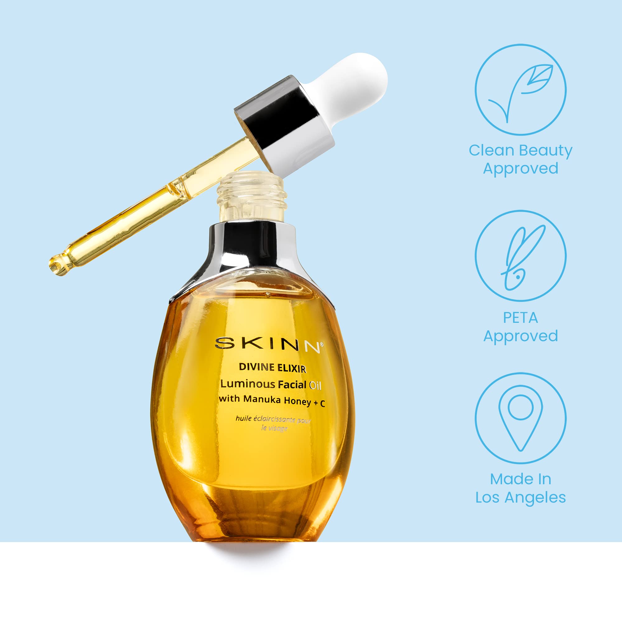 Skinn Luminous Facial Oil - Face Oil To Visibly Brighten, Firm, And Hydrate - Hydrating Oil For Anti-Aging And Dry Skin To Reduc