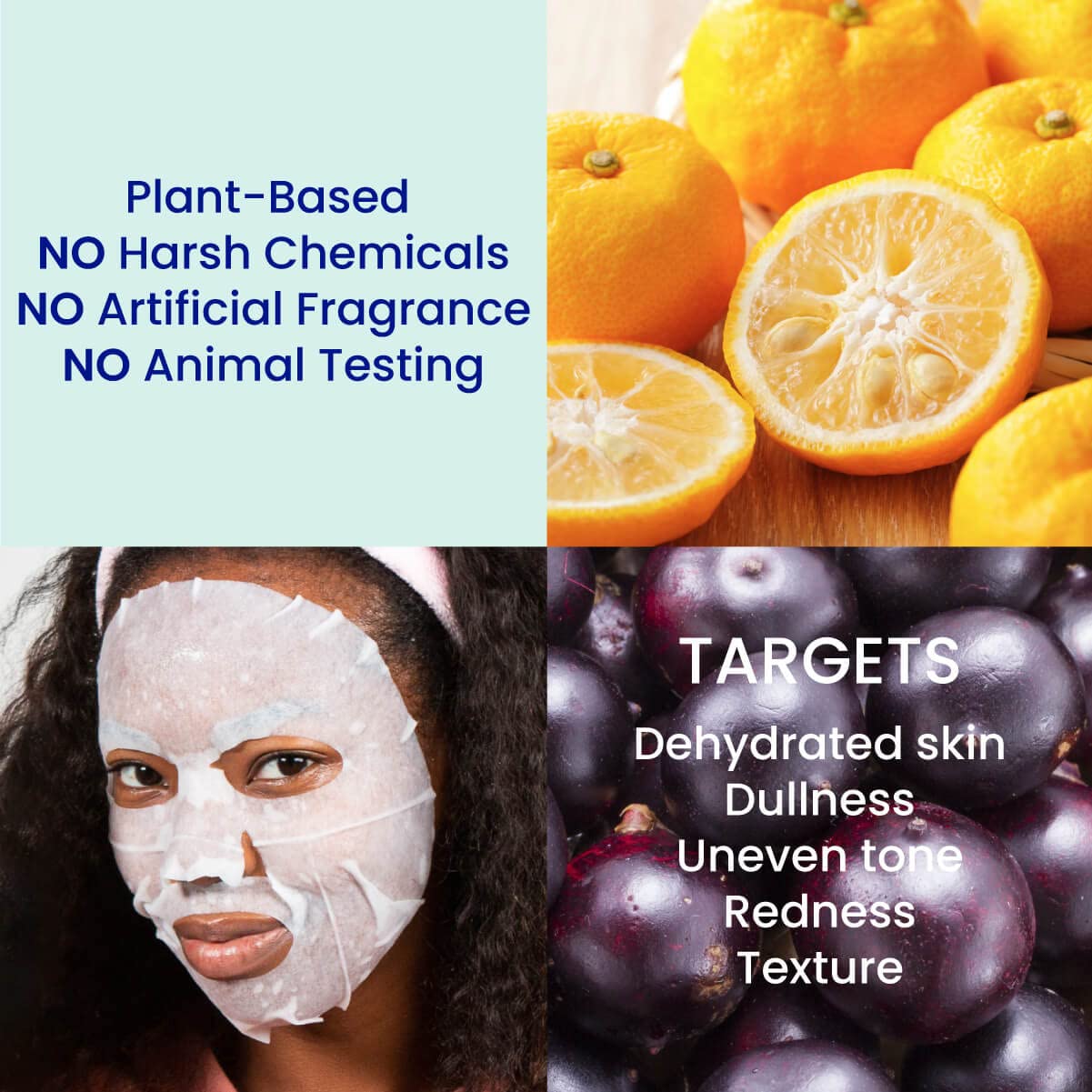 Everyday Set Of 8 Sheet Masks (8 Pack Bundle) - Hydrating Essence Korean Sheet Mask, For All Skin Types, Revitalizing, Purifying