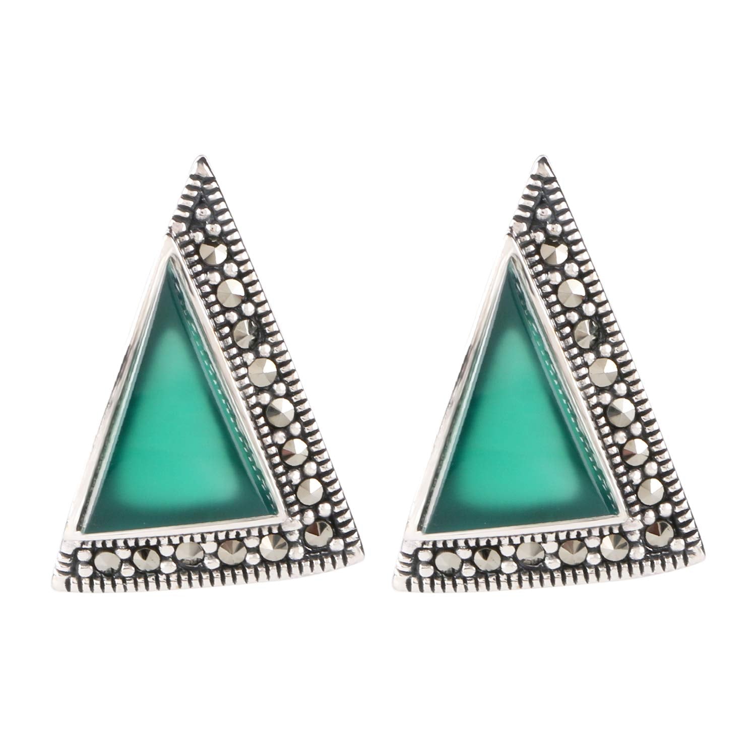 Ananth Jewels 925 Silver Triangle Stud Earrings For Women
