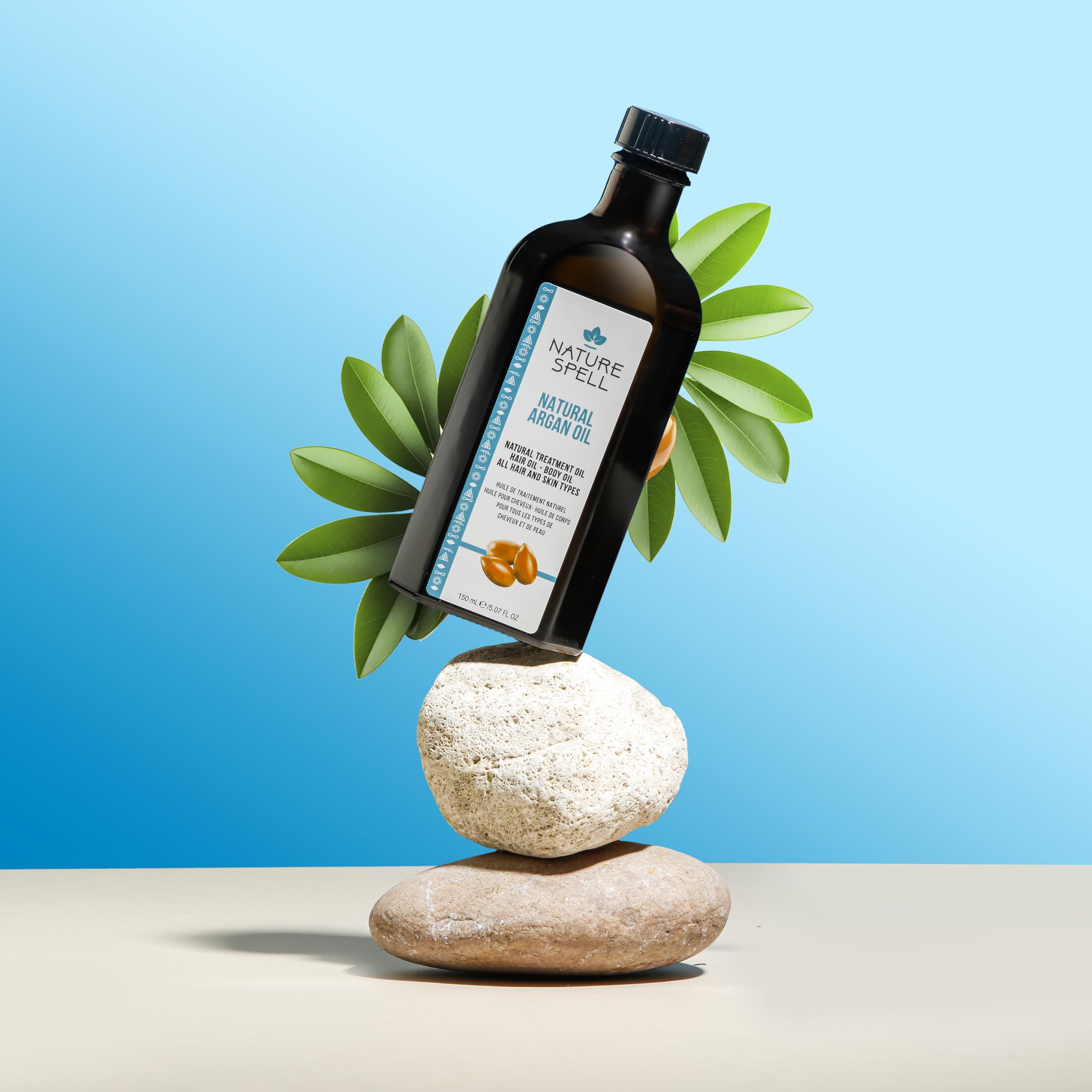 Nature Spell Argan Oil for Hair & Body, Targets Split Ends & Reduces Appearance of Scars, 5.07 Fl Oz