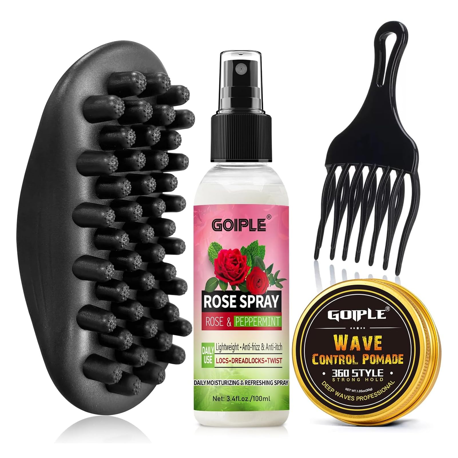 Wave Pomade Twist Sponge Brush Twist Styler Comb for Black Men - Washable Afro Curl Sponge Racket for Barbers & Daily Use, Ideal