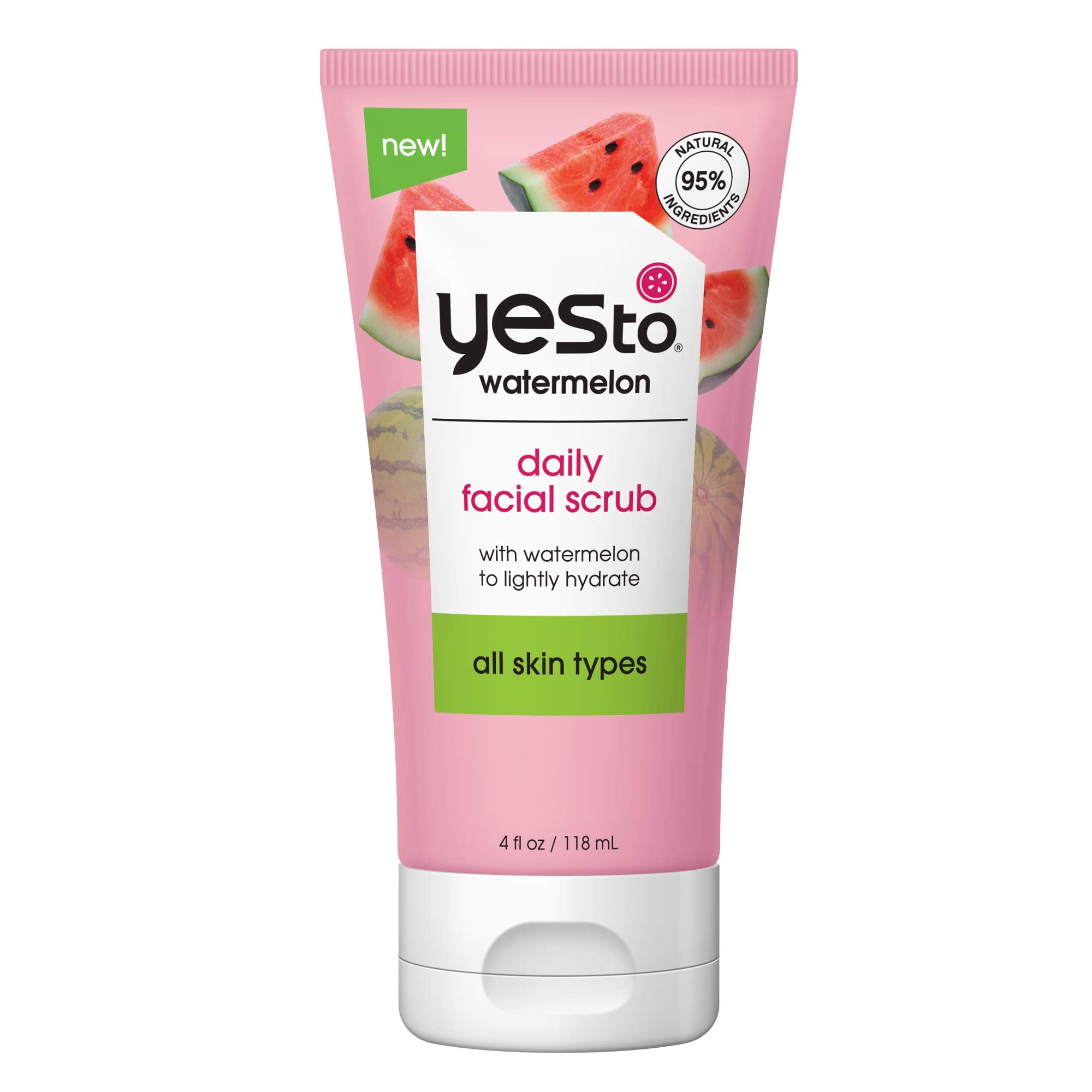 Yes To Watermelon Daily Facial Scrub, Invigorating and Exfoliating Cleanser That Melts Away Make Up, Lightly Hydrates With Antio