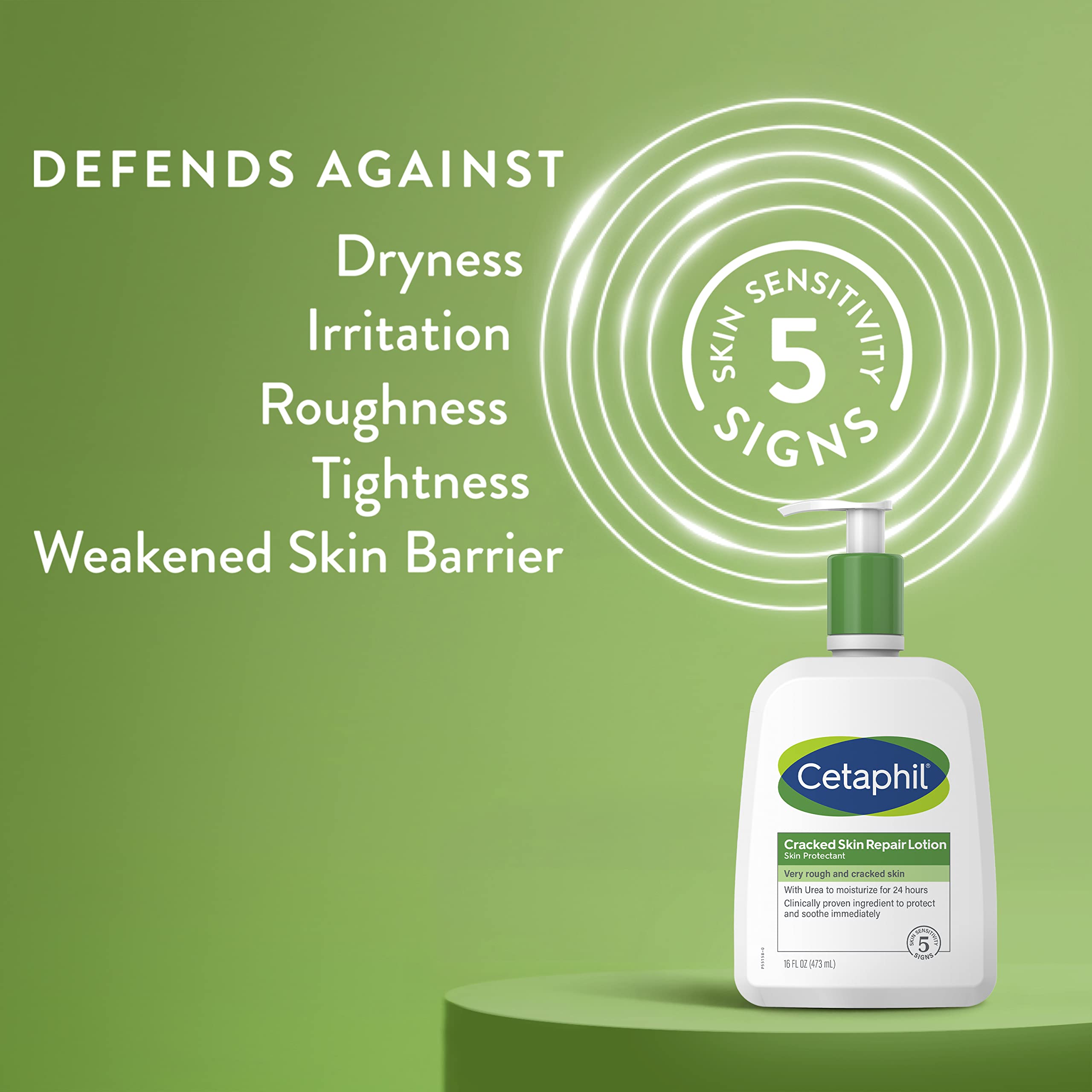 Cetaphil Cracked Skin Repair Lotion, 16 Oz, For Very Rough & Cracked, Sensitive Skin, 24 Hour Hydration, Protects & Hydrates Cra