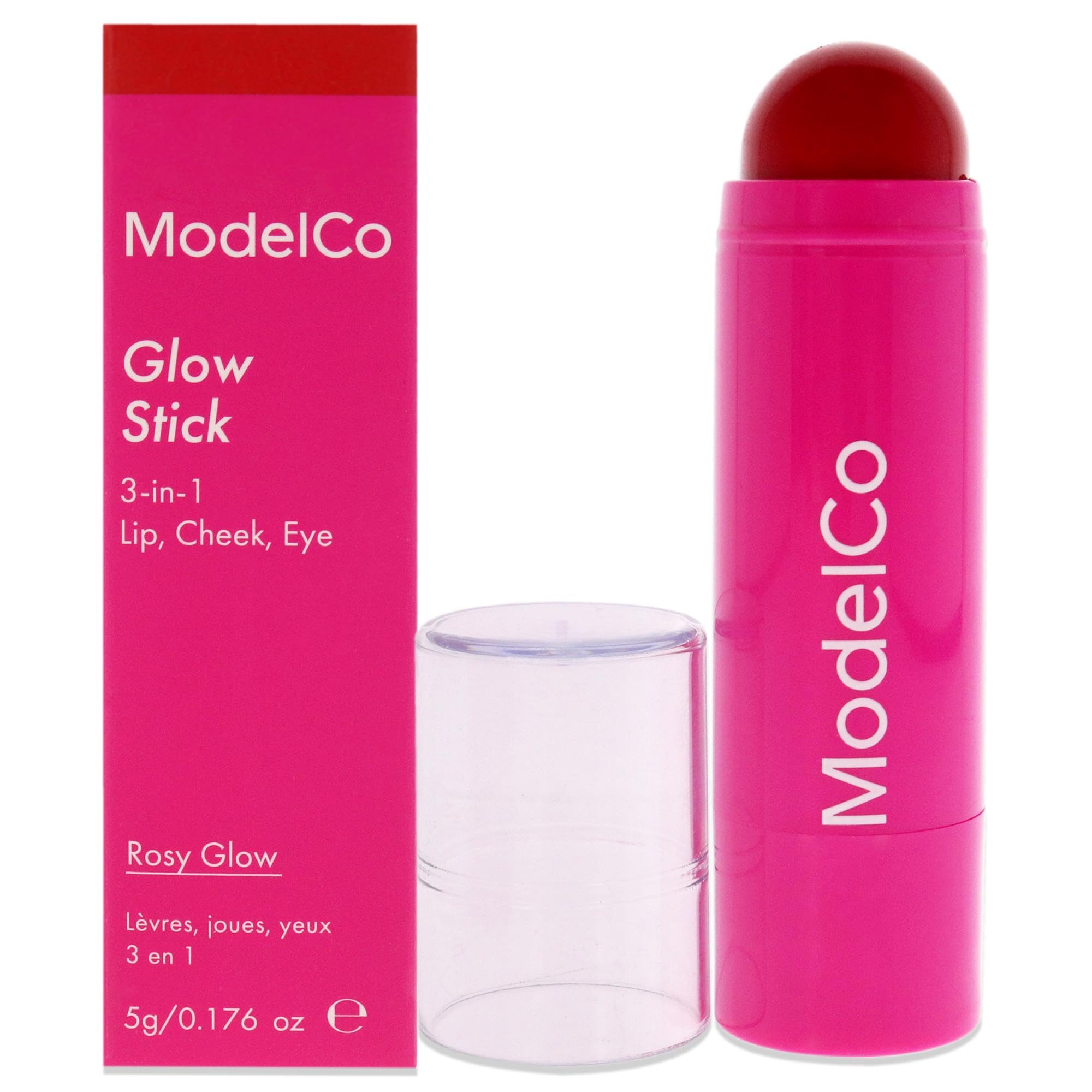 MODELCO - Glow Stick - Rosy Glow - Luminous & Radiant Cream Highlighting Crayon - Long-Wearing Formula for the Face, Lips, & Eye