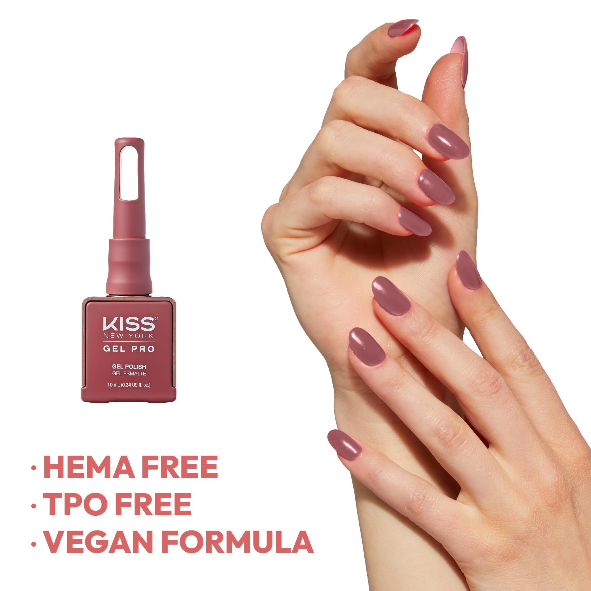 Kiss New York Gel Nail Polish Soak Off UV LED Gel Polish 10mL Nail Art Salon Manicure DIY HEMA FREE, TPO FREE, Made in USA (Unde