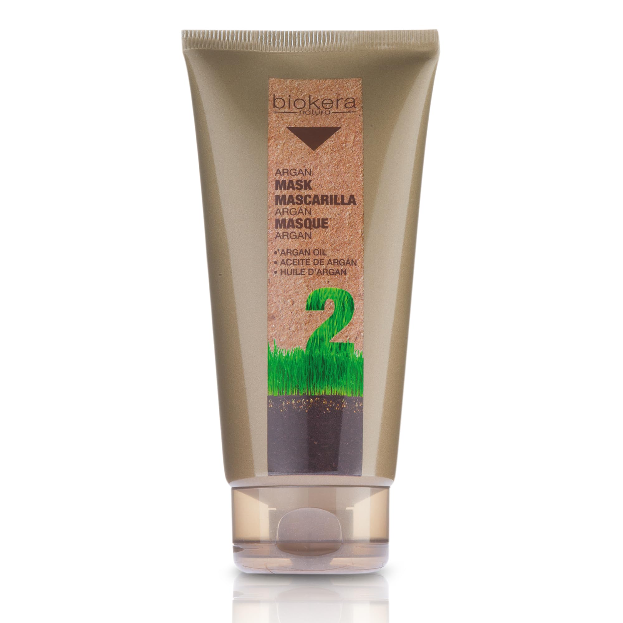 SALERM - Hair Mask - Argan Mask Biokera Natura - 200 ml - for Damaged Hair - with Argan and Cotton Oil - Deep Hydration - Helps 