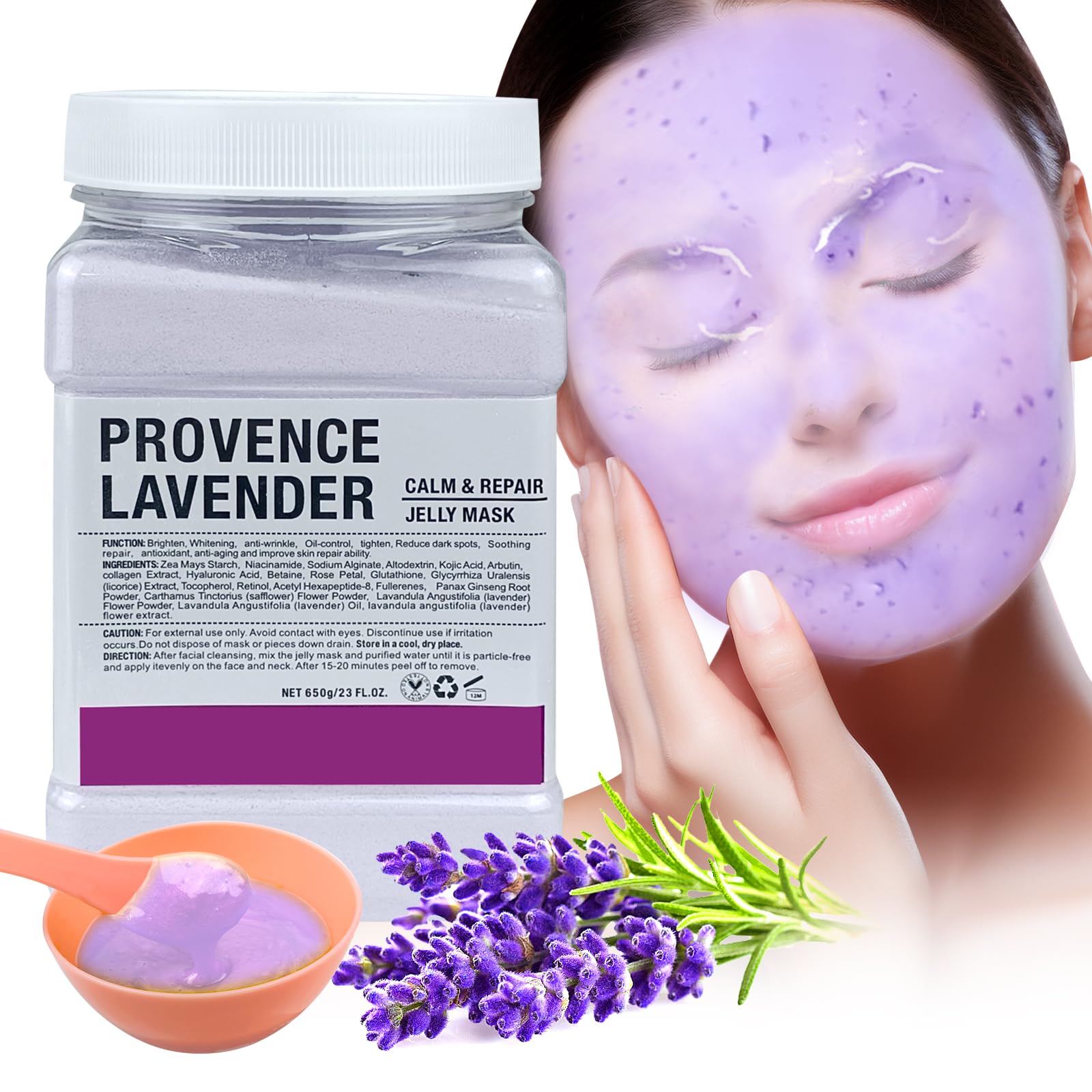 Angeland Jelly Mask for Facials Professional, Hydrating & Moisturizing Peel-Off Natural Gel Face Mask SkinCare, Professional Spa